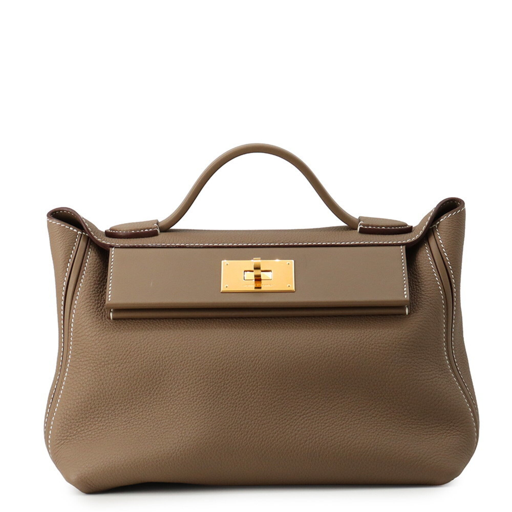 Hermes Etoupe Gray Togo Leather Swift Leather Handbag (Pre-Owned)