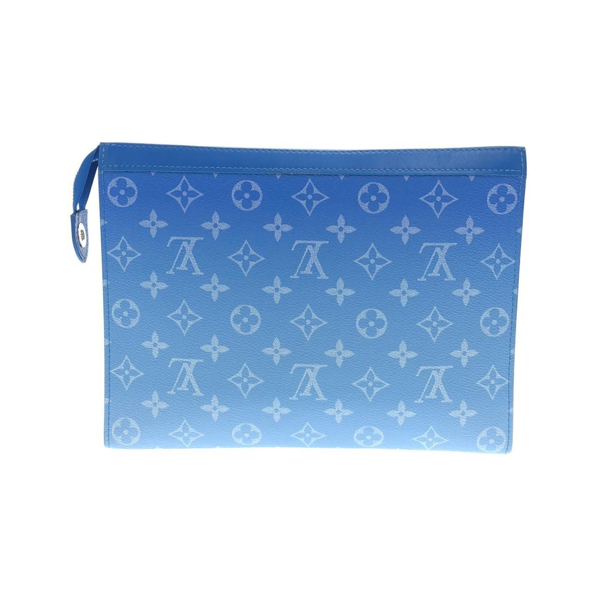 Louis Vuitton Blue Coated Canvas Handbag Pochette (Pre-Owned)