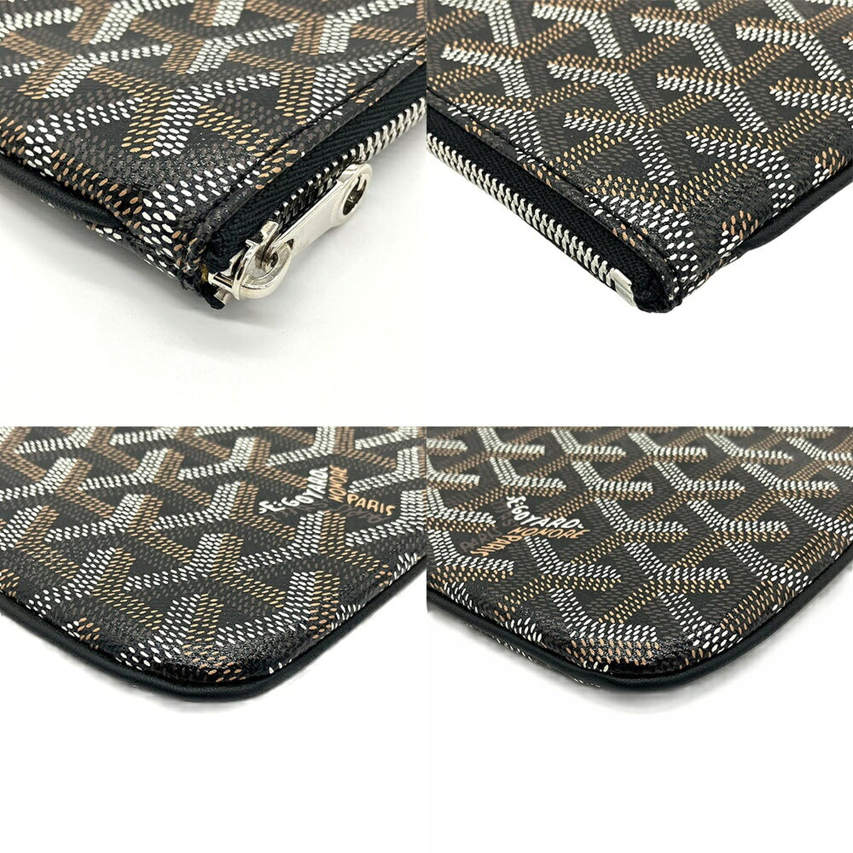 Goyard Saint Louis Black Pvc Leather Pouch (Pre-Owned)