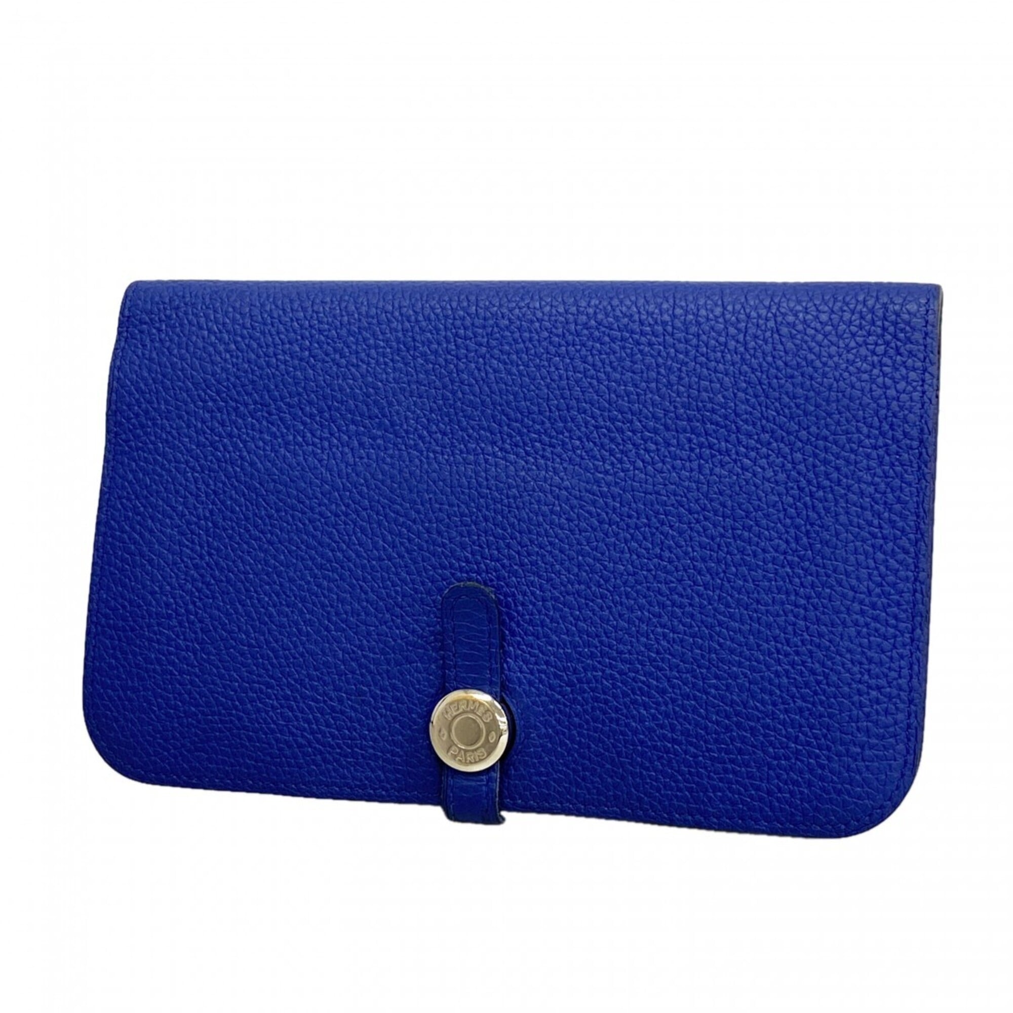 Hermes Blue Electric Togo Leather Long Wallet (Bi-Fold) (Pre-Owned)