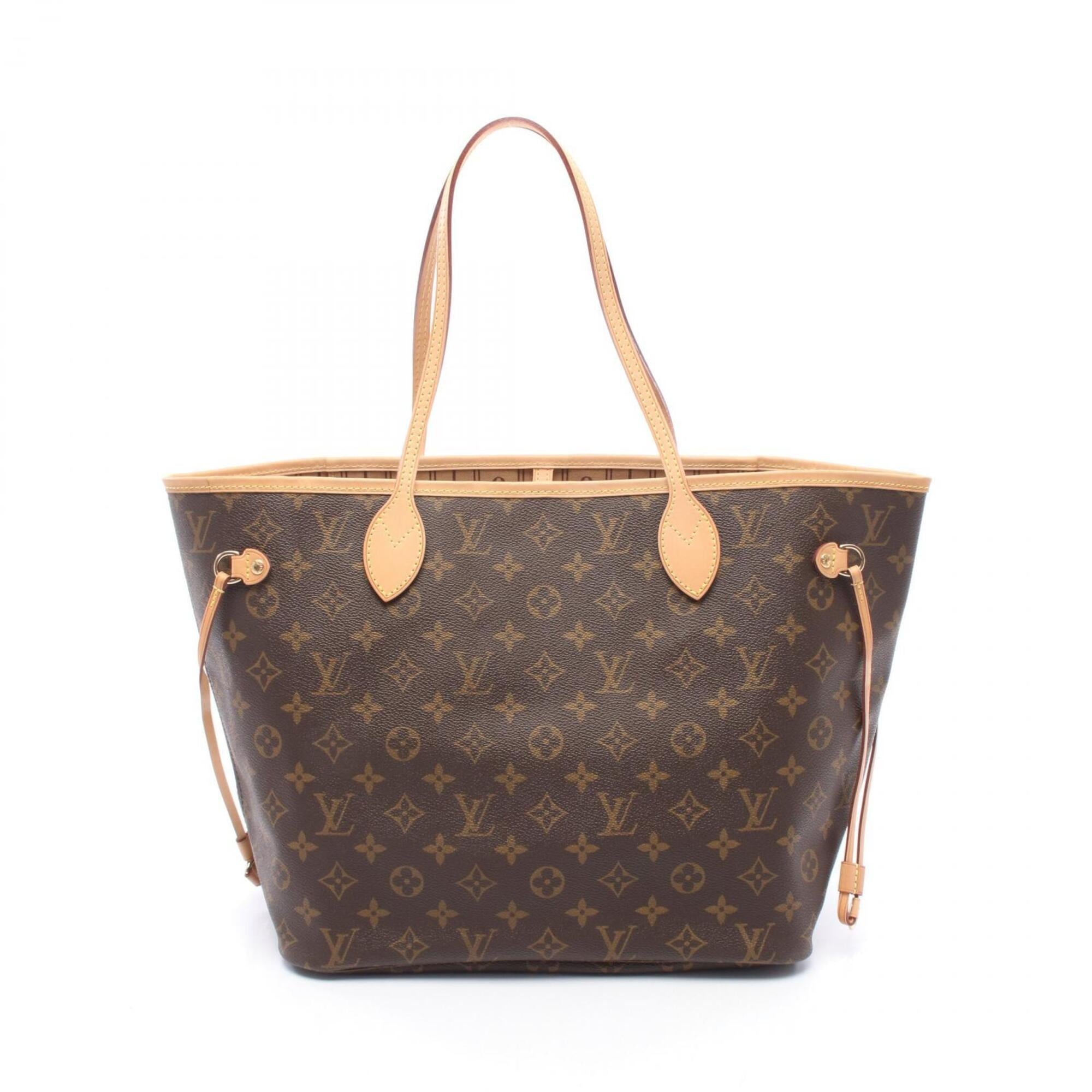 Louis Vuitton Brown Pvc Coated Canvas Leather Tote Bag (Pre-Owned)
