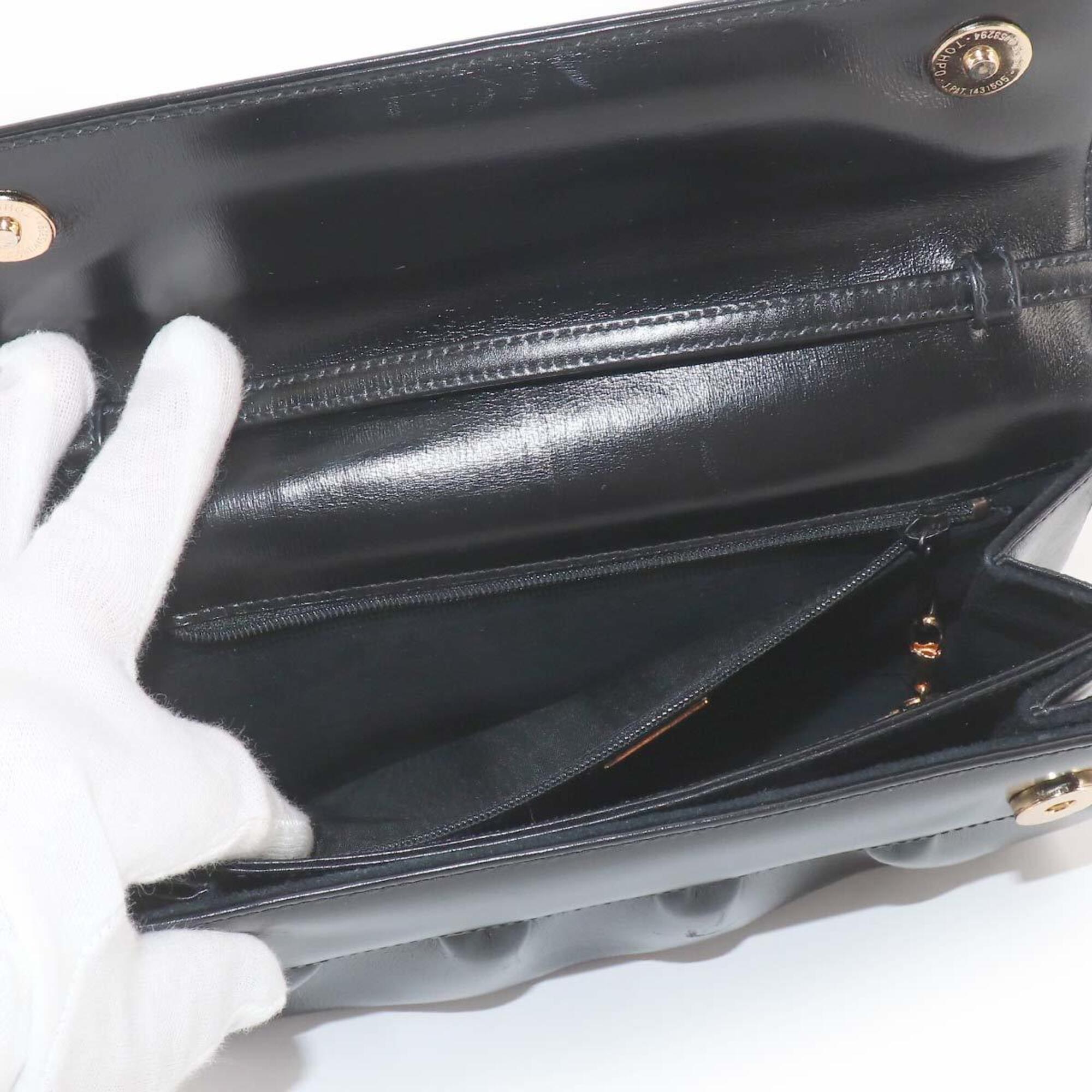 Gucci Black Leather Handbag Shoulder Bag (Pre-Owned)