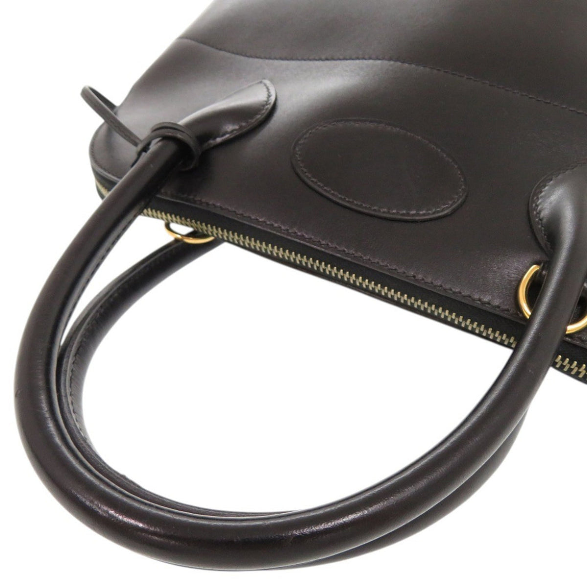 Hermes Black Box Calf Leather Handbag (Pre-Owned)