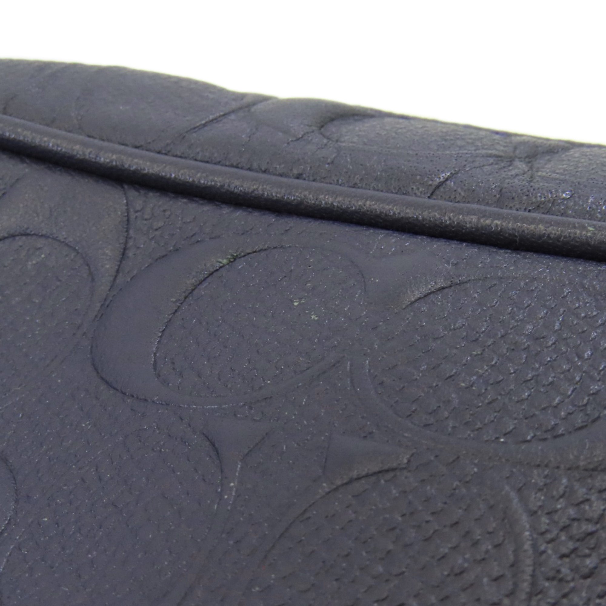 Coach Navy Pvc Shoulder Bag (Pre-Owned)