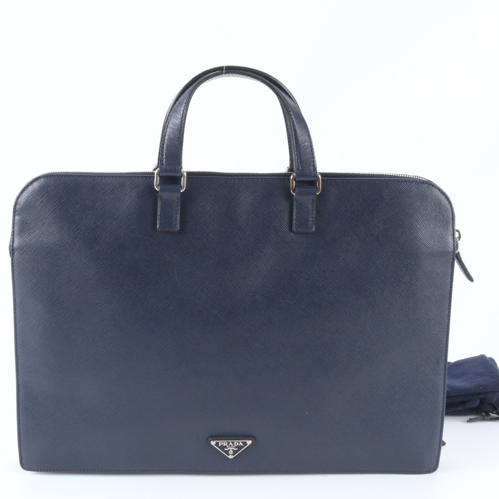 Prada Navy Leather Handbag (Pre-Owned)