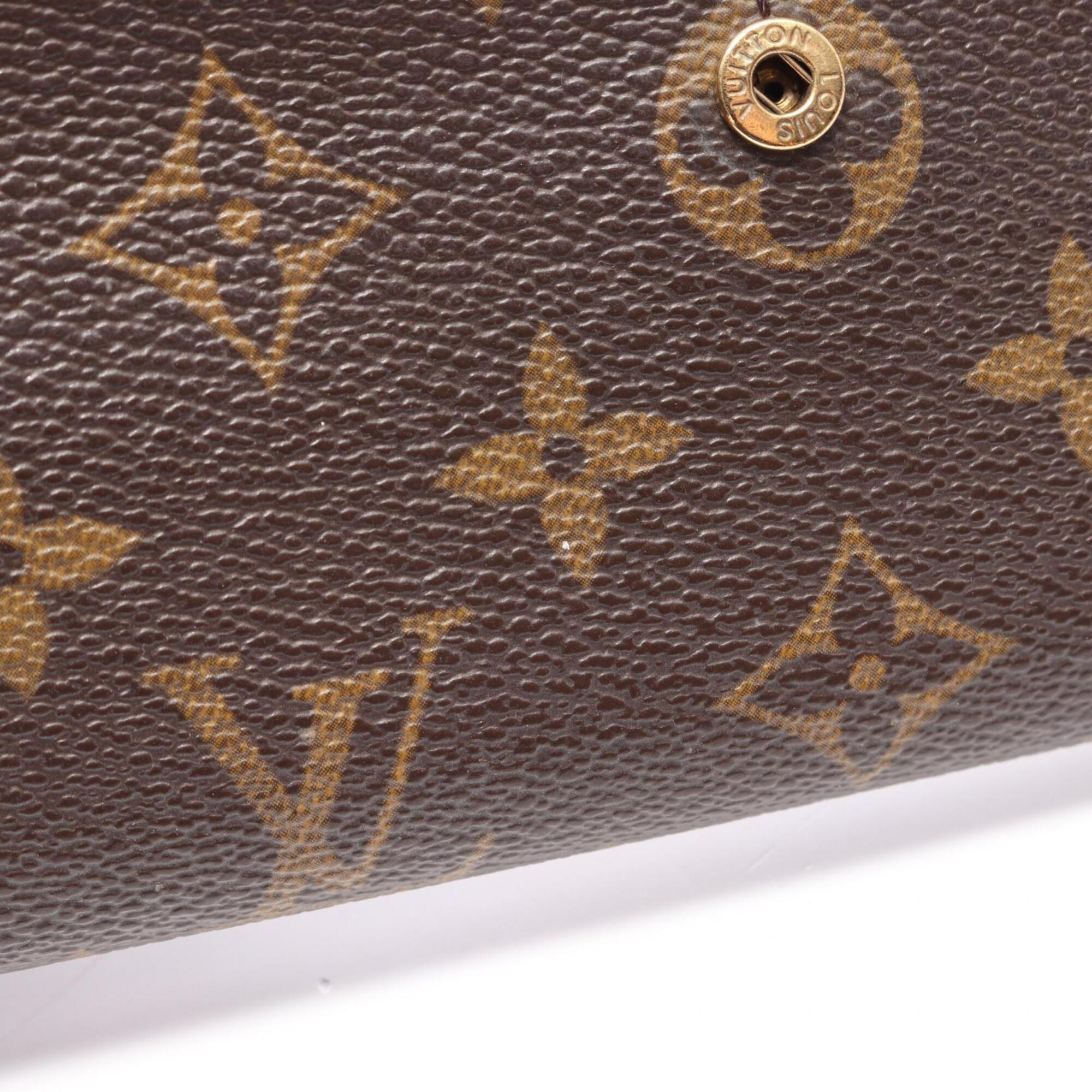Louis Vuitton Monogram Brown Canvas Pvc Long Wallet (Bi-Fold) (Pre-Owned)