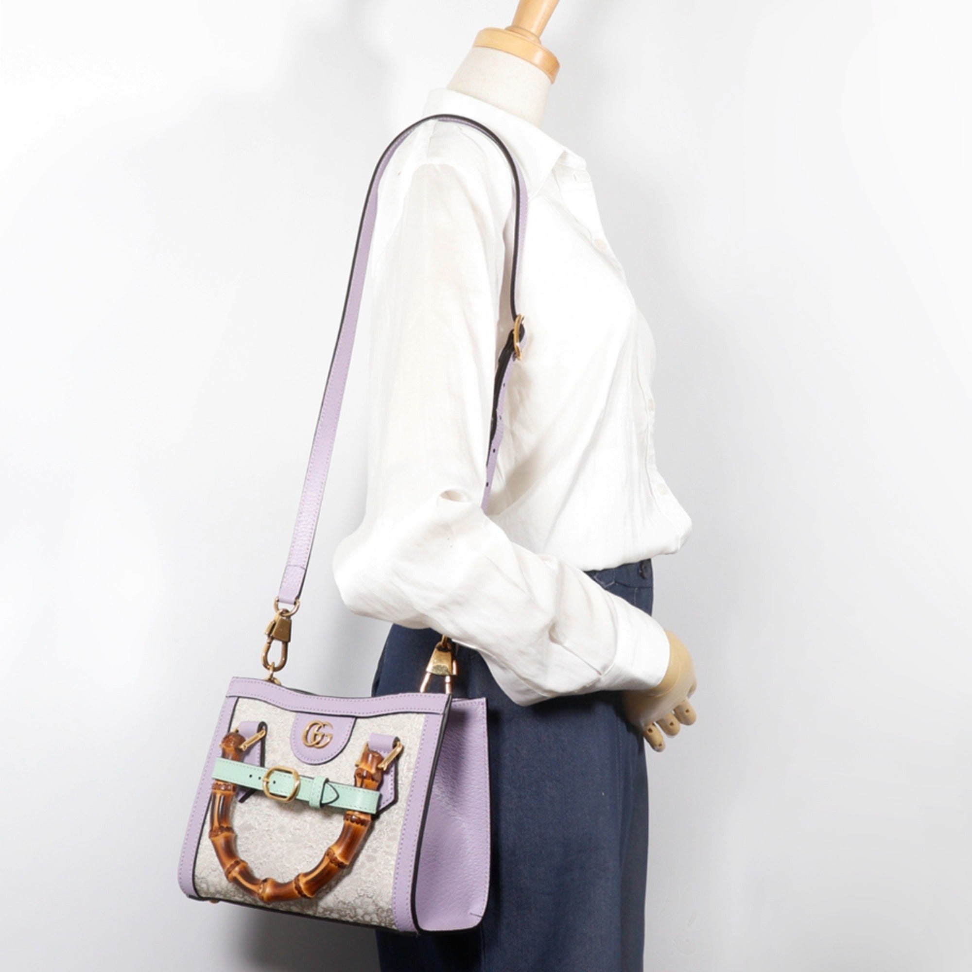 Gucci Purple Leather Handbag (Pre-Owned)