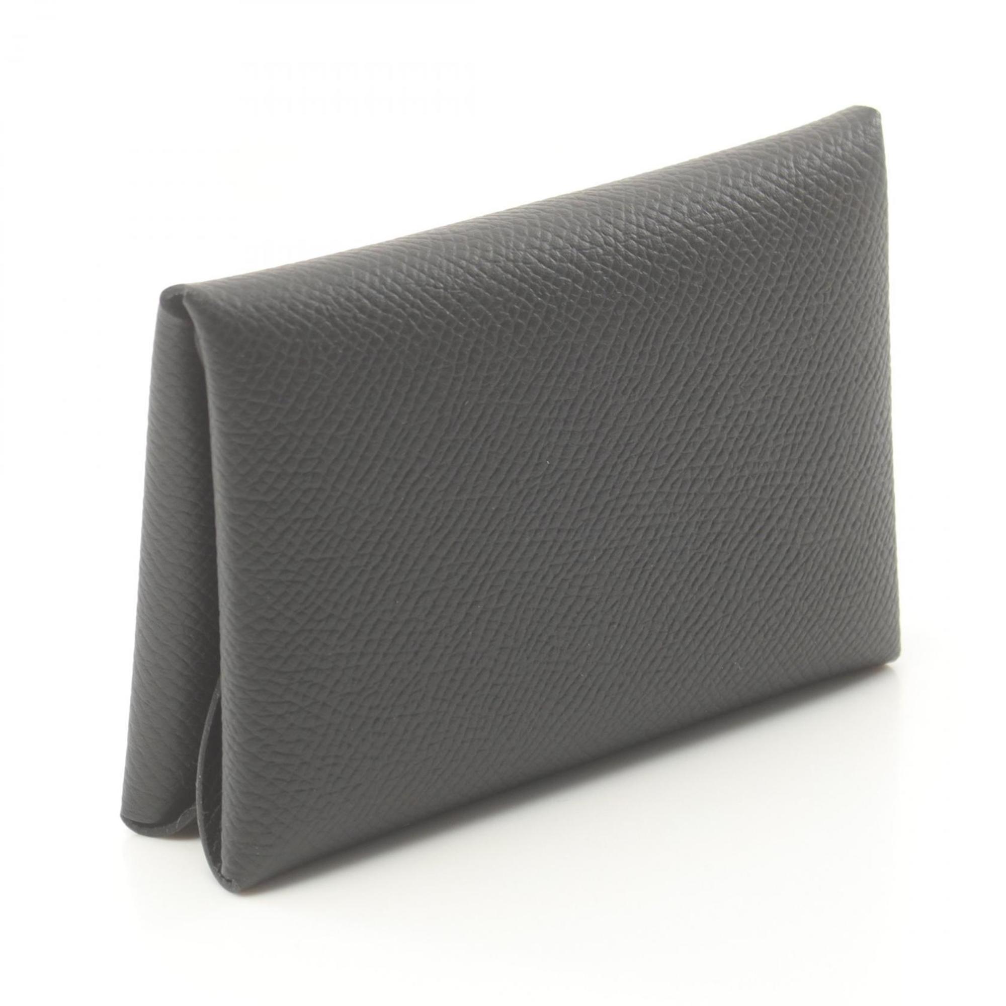 Hermes Black Epsom Leather Coin Purse/Coin Case (Pre-Owned)