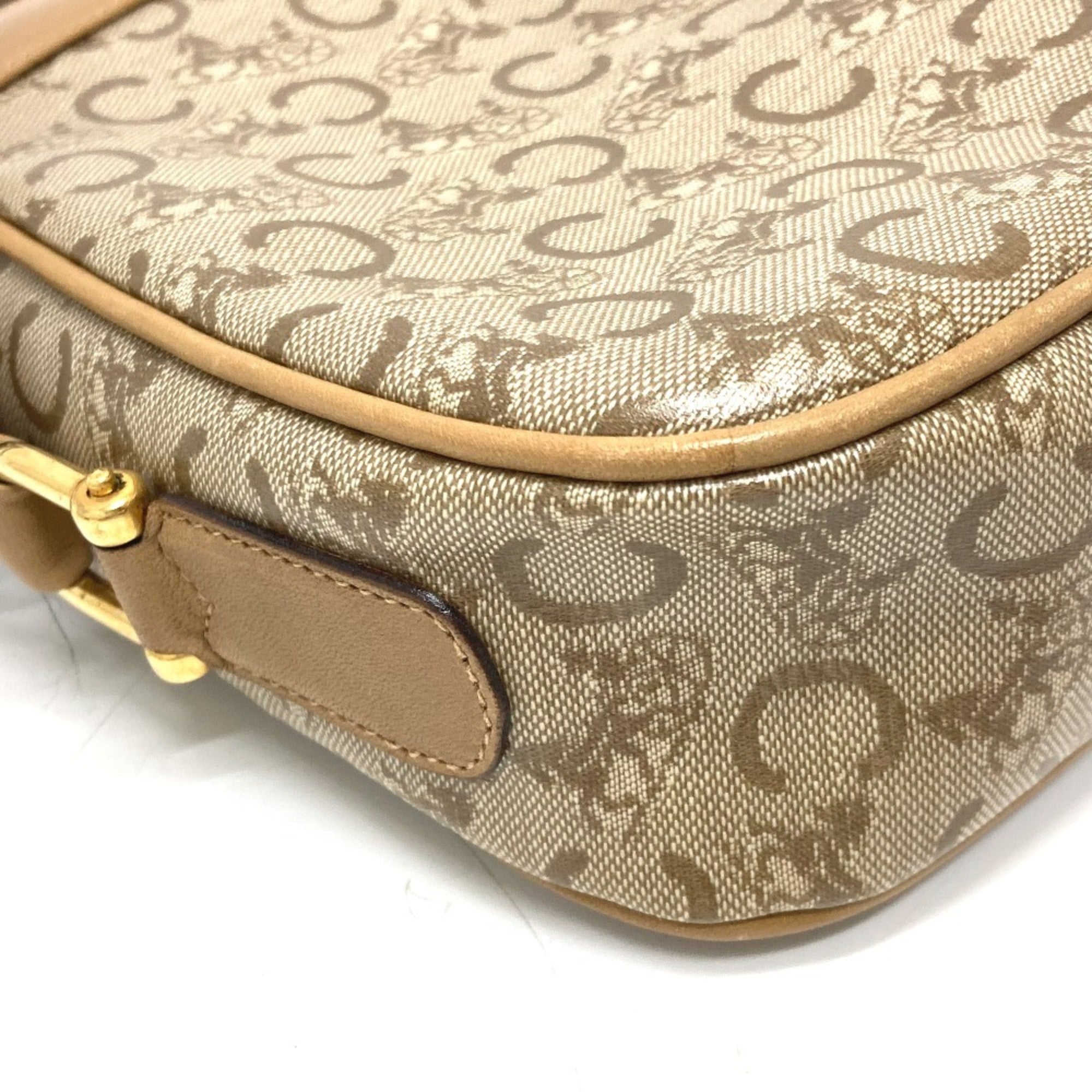 Celine Macadam Beige Pvc Leather Shoulder Bag (Pre-Owned)