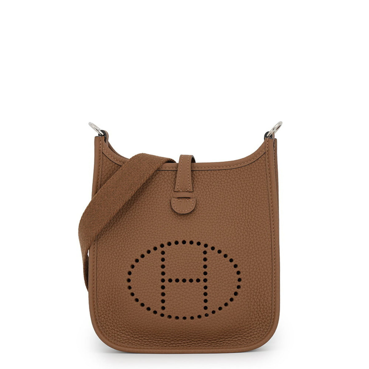 Hermes Alezan Taurillon Clemence Leather Shoulder Bag (Pre-Owned)