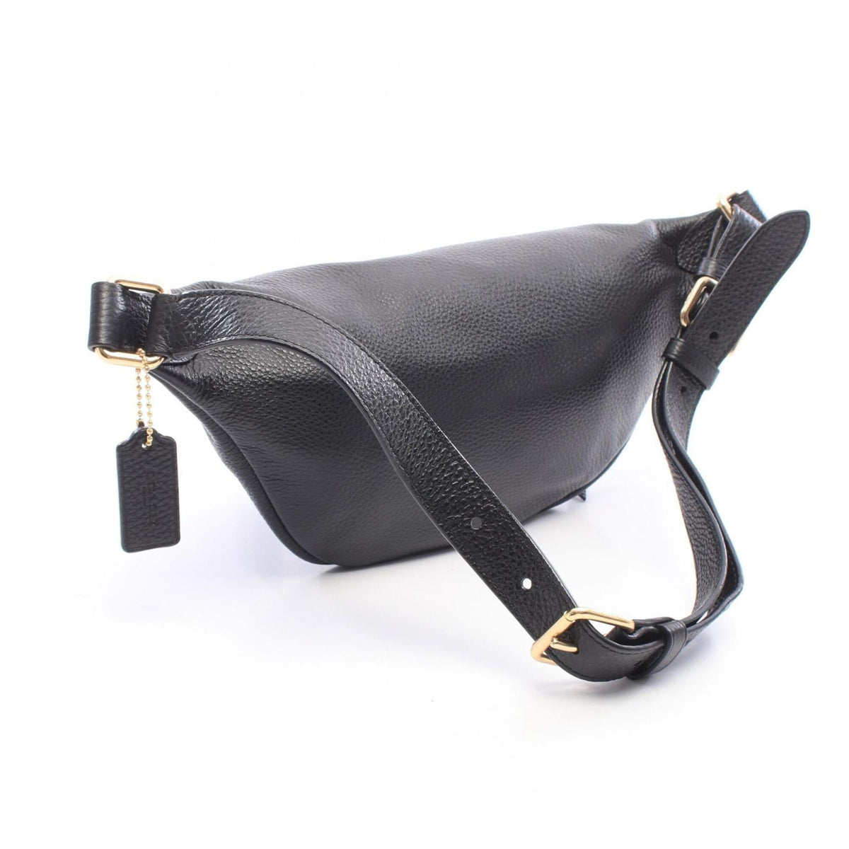 Coach Black Leather Fanny Pack Handbag (Pre-Owned)
