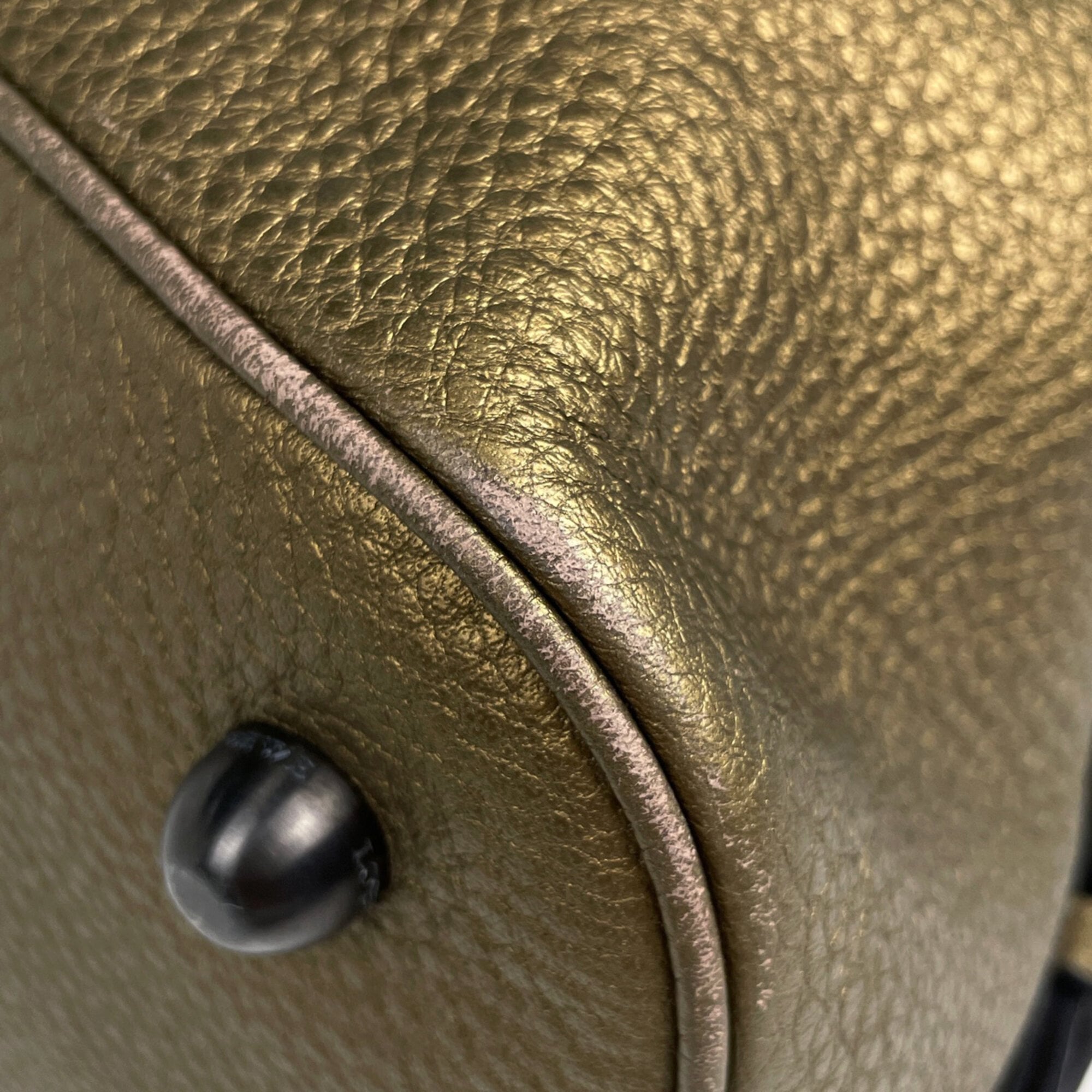 Loewe Gold Leather Handbag Shoulder Bag (Pre-Owned)