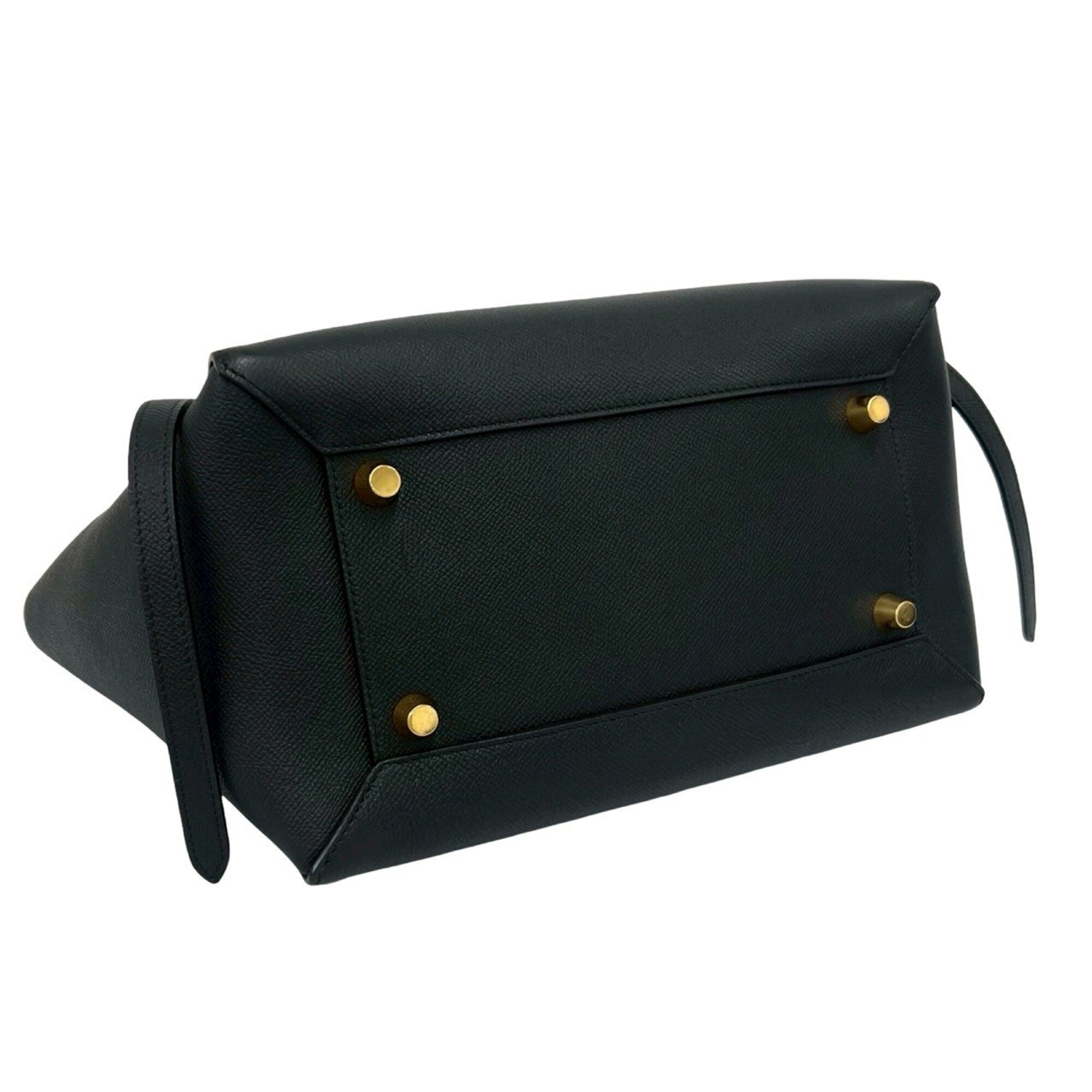Celine Black Leather Handbag Shoulder Bag (Pre-Owned)
