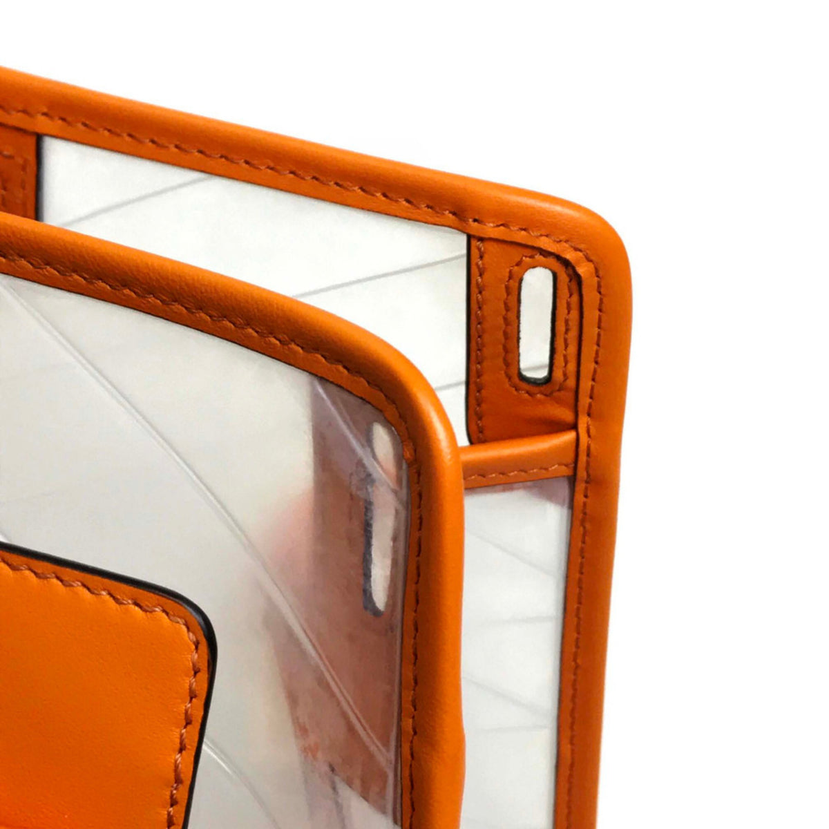 Fendi Peekaboo Clear Orange Vinyl Leather Handbag (Pre-Owned)