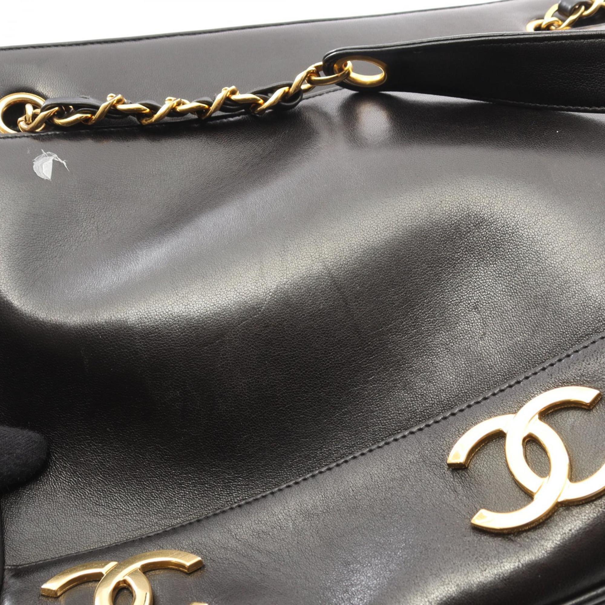 Chanel Black Leather Tote Bag (Pre-Owned)
