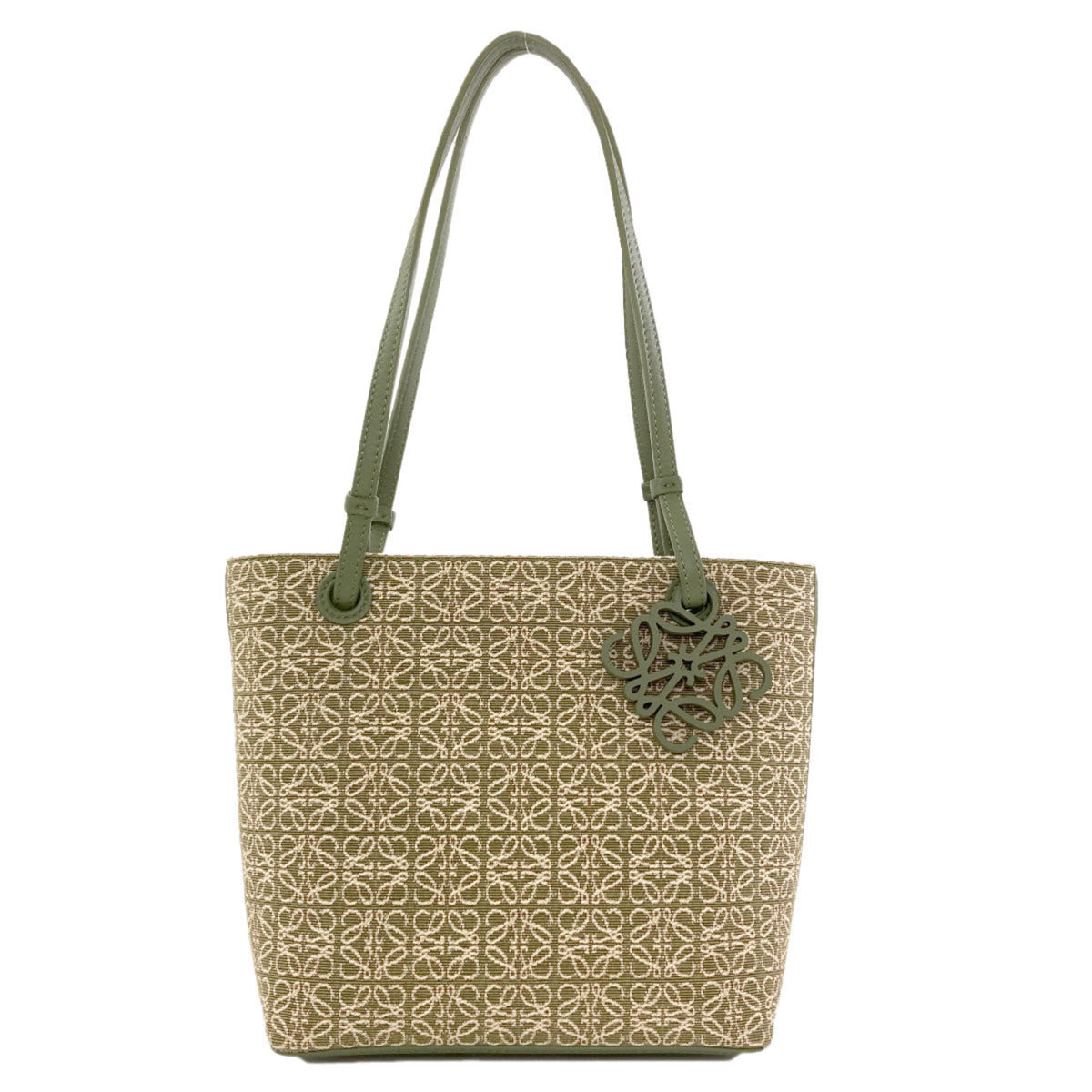Loewe Green Canvas Tote Bag (Pre-Owned)