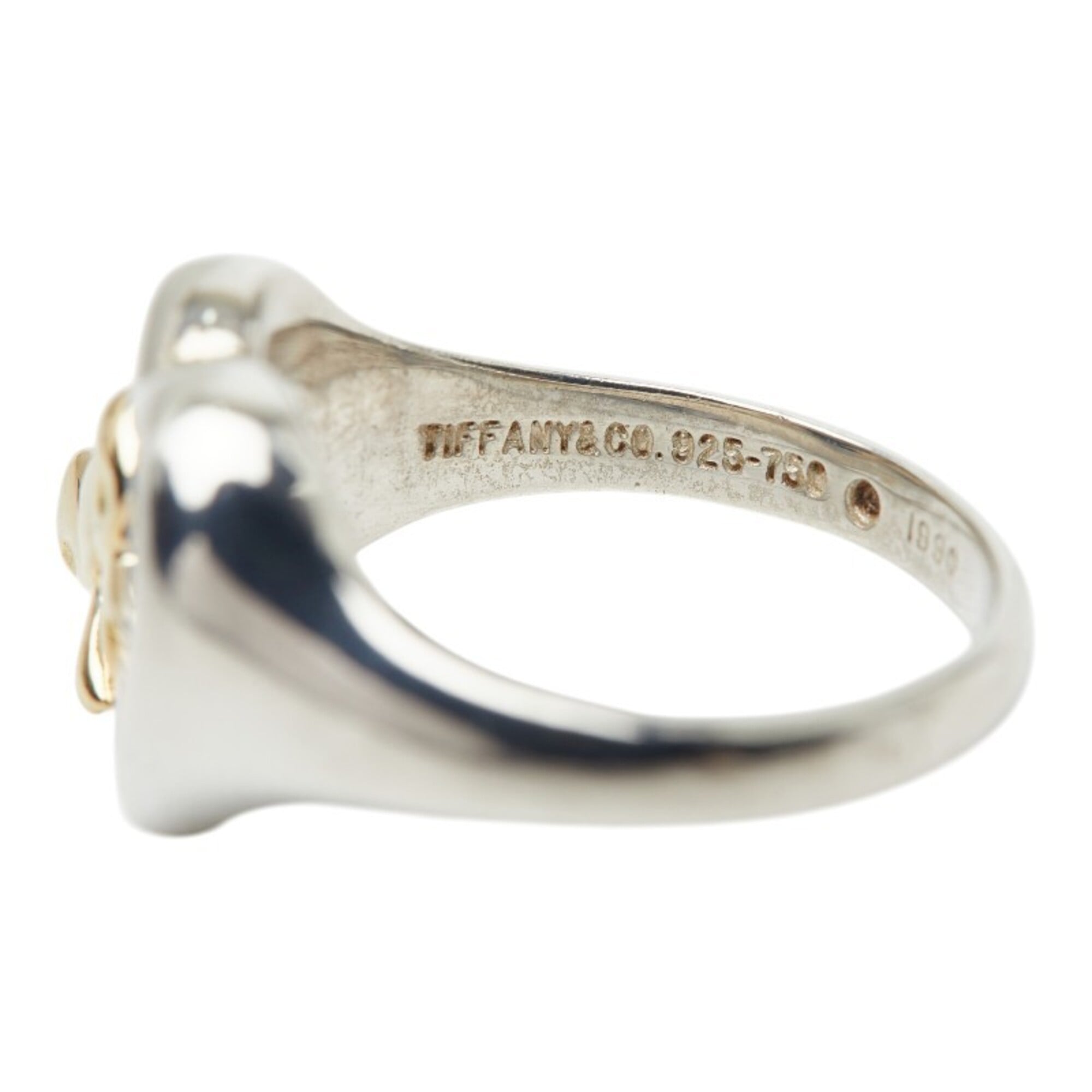 Tiffany Gold Silver Yellow Gold (18K) Silver 925 Band Ring (Pre-Owned)