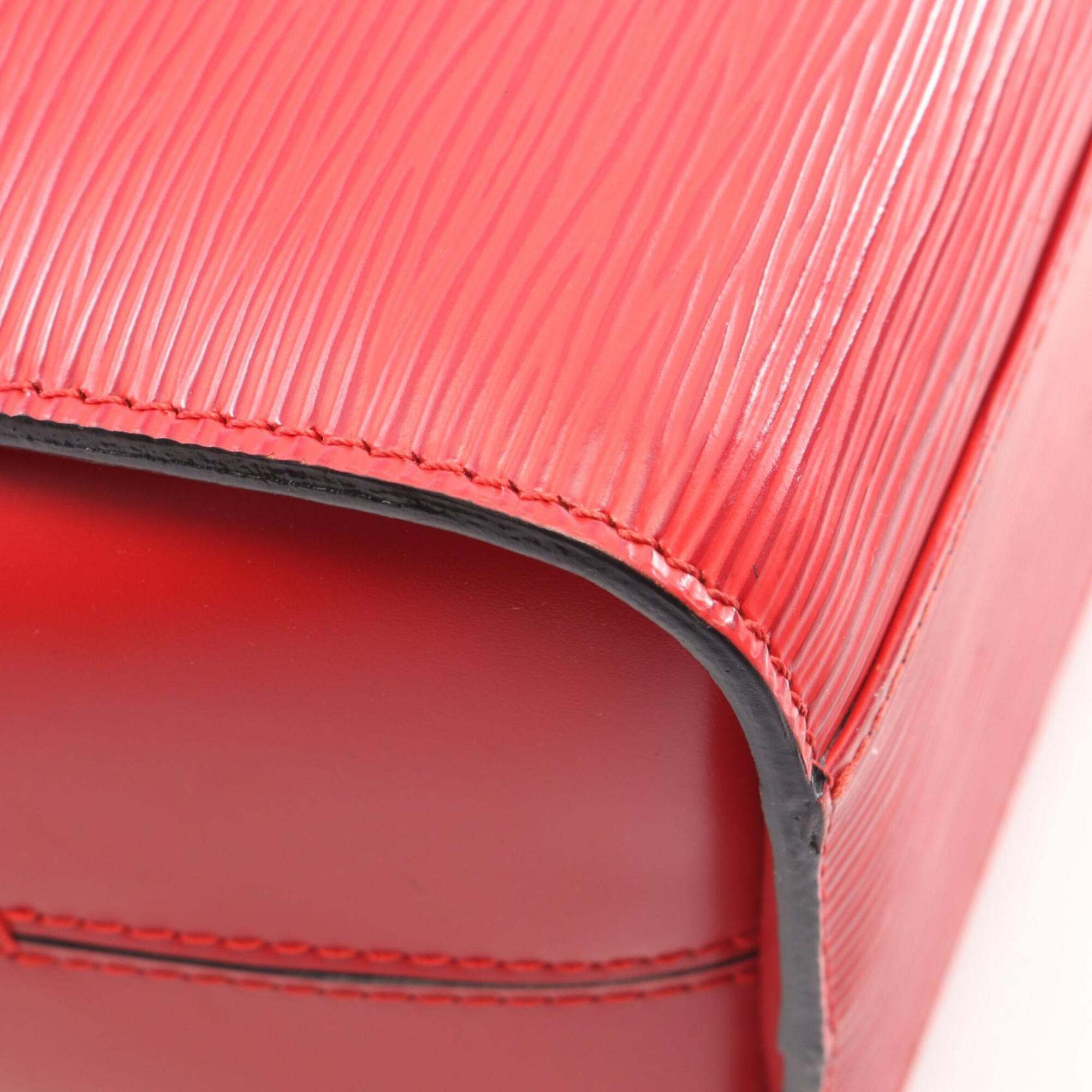 Louis Vuitton Castilian Red Red Color Epi Leather Handbag Shoulder Bag (Pre-Owned)
