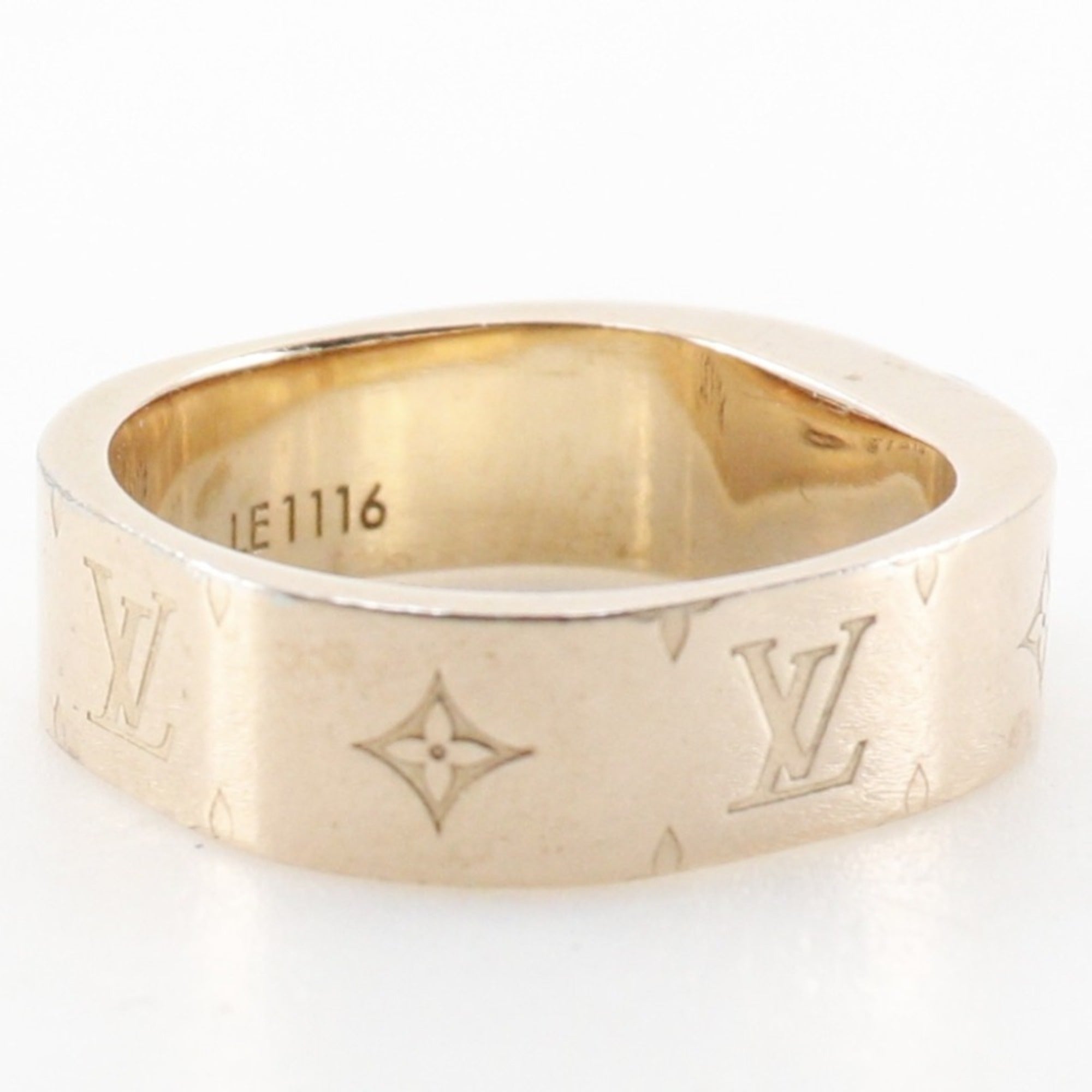 Louis Vuitton Pink Gold Gold Plating Band Ring (Pre-Owned)