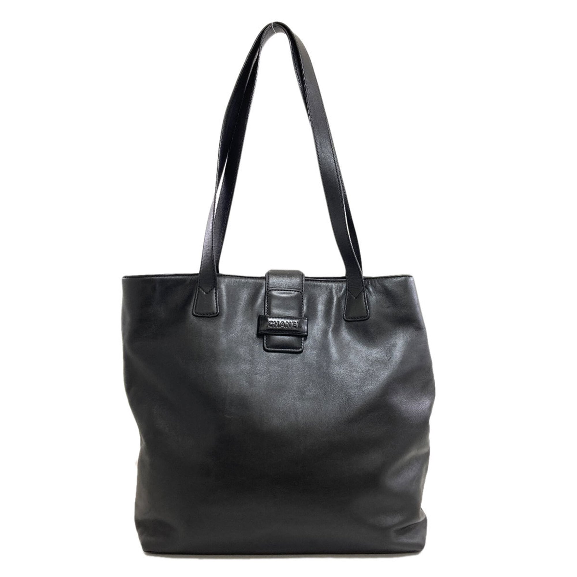 Chanel Black Leather Tote Bag (Pre-Owned)