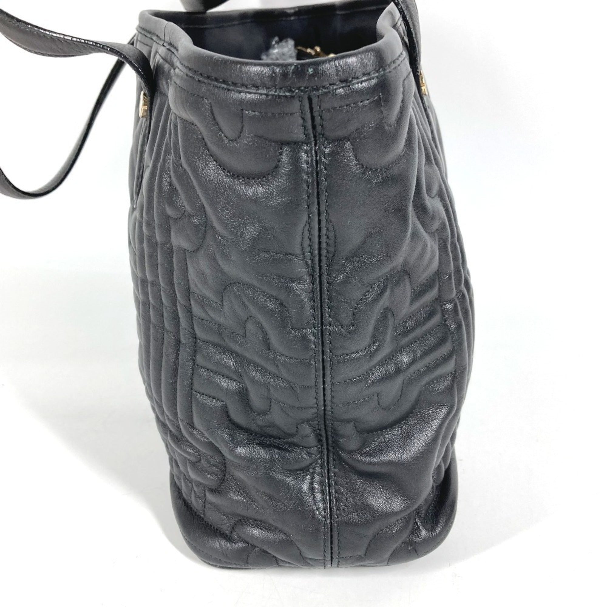 Bvlgari Black Leather Handbag Shoulder Bag (Pre-Owned)