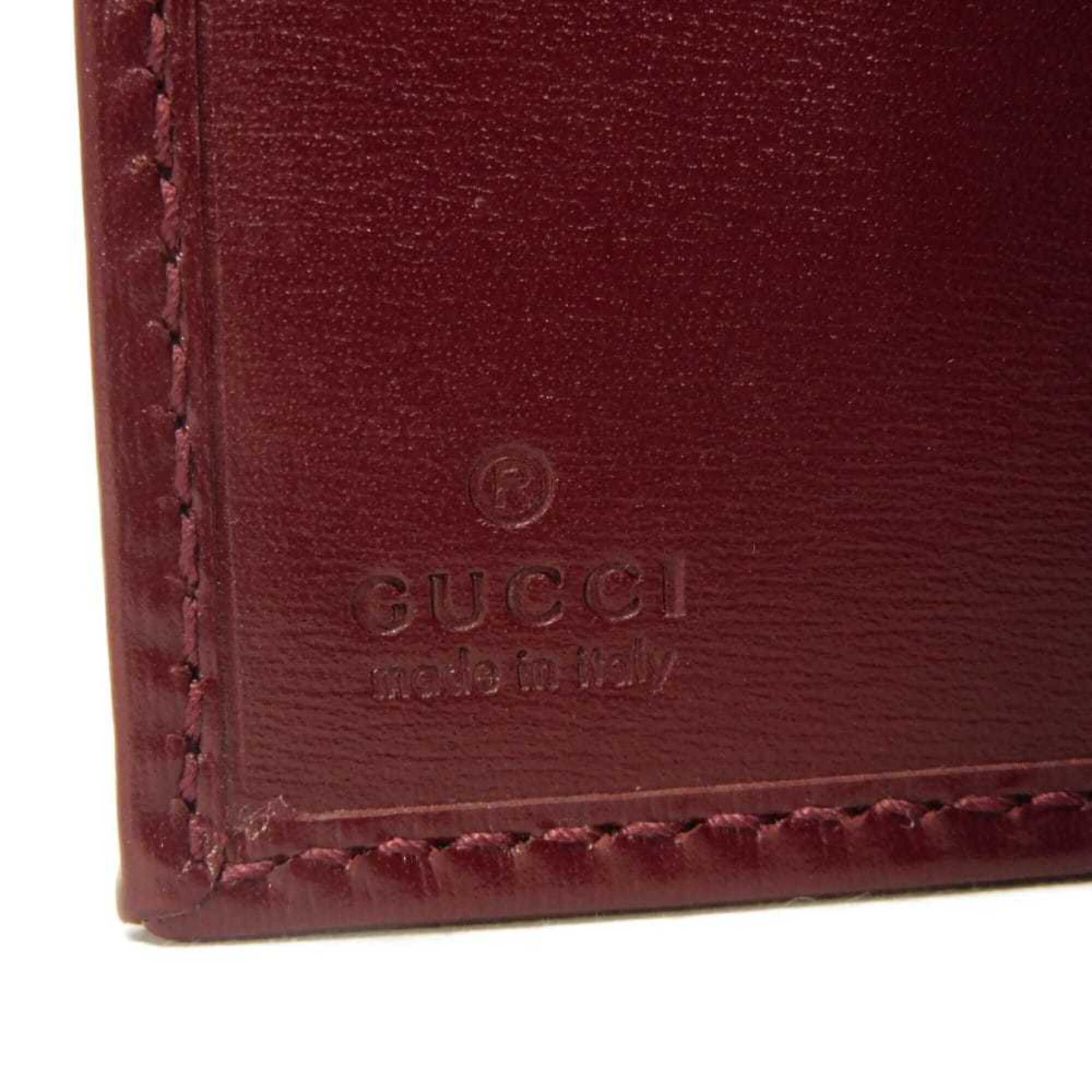Gucci Bordeaux Red Color Gg Supreme Wallet (Bi-Fold) (Pre-Owned)