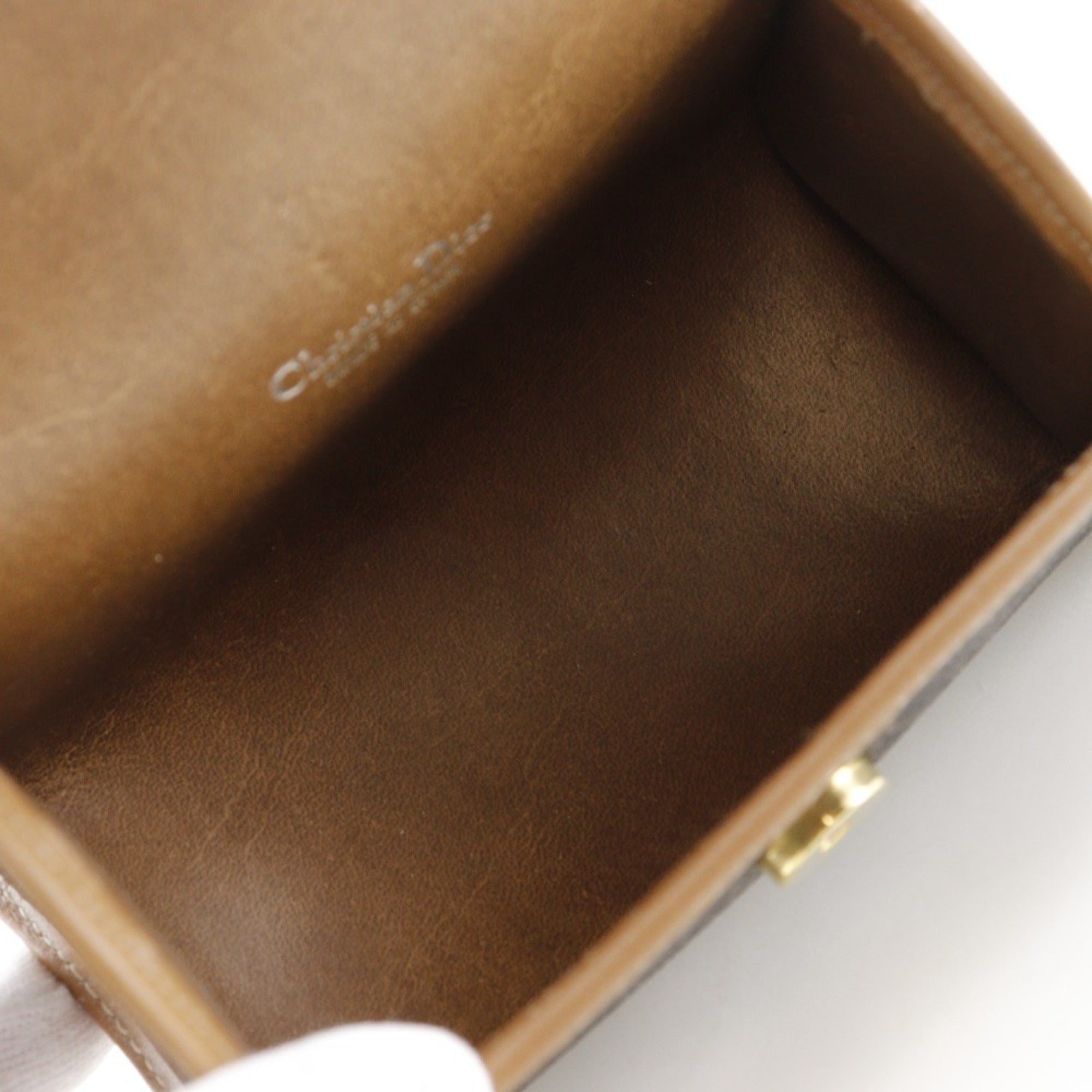 Christian Dior Brown Dark Brown Pvc Pouch (Pre-Owned)