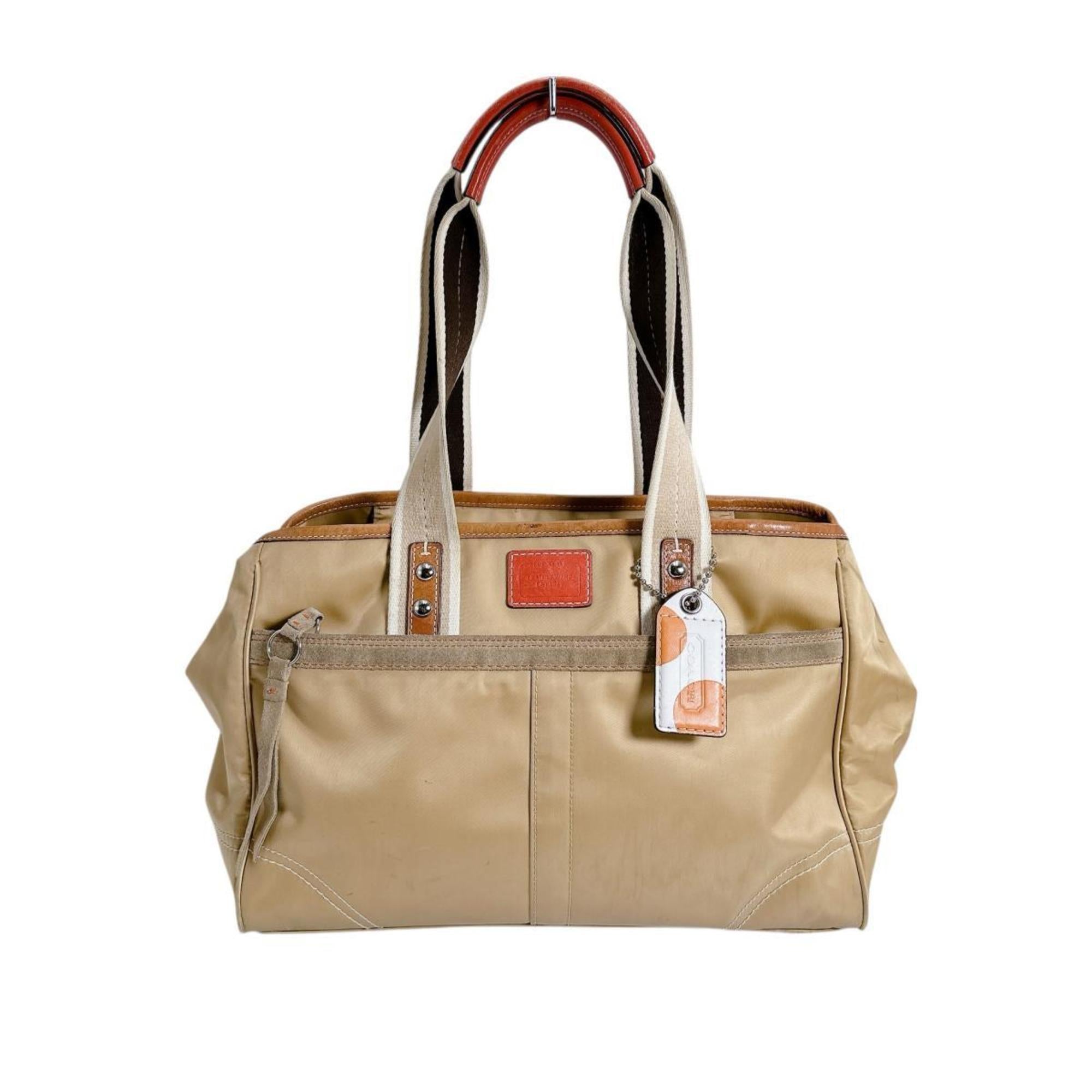 Coach Gold Signature Line Handbag Tote Bag (Pre-Owned)