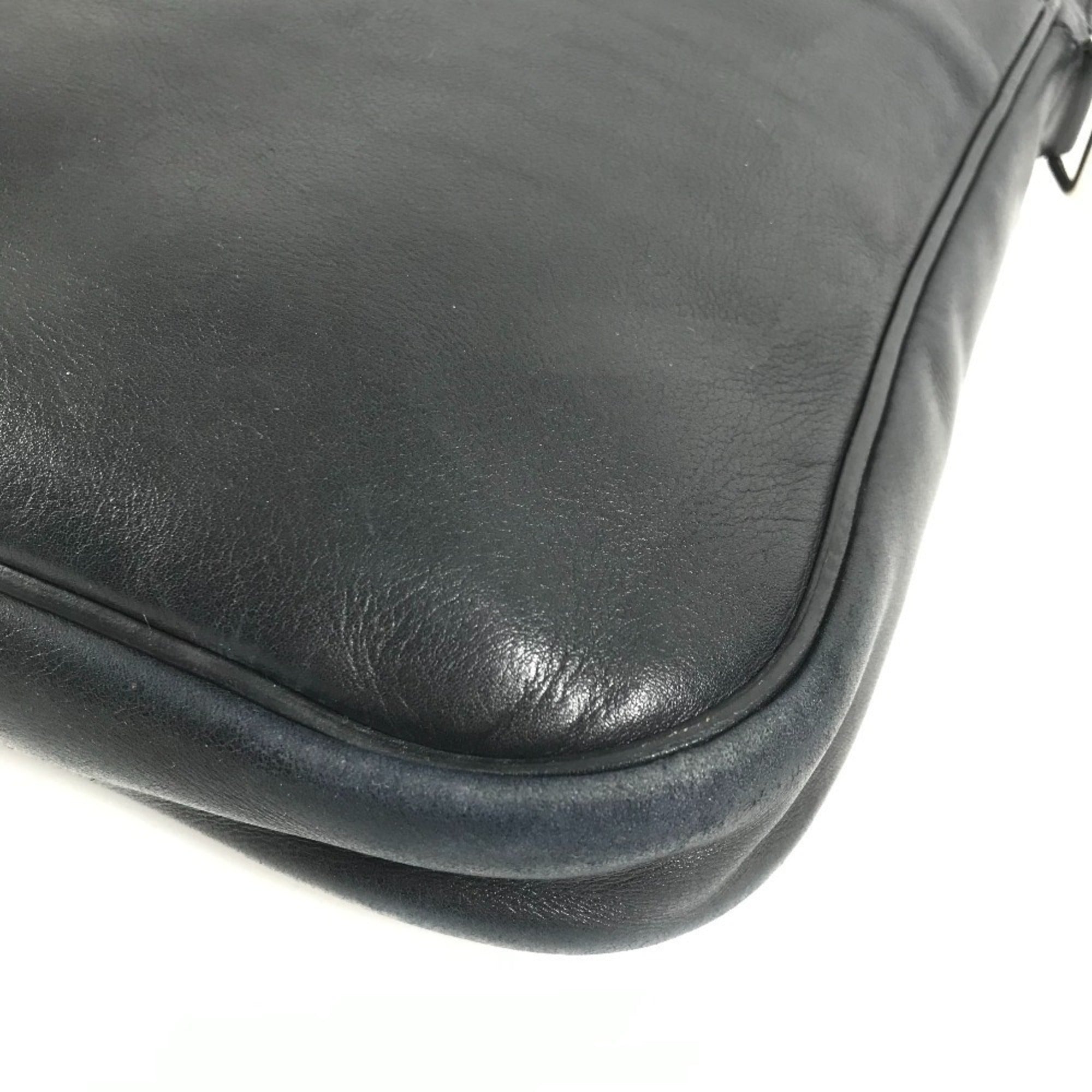 Hermes Black Leather Handbag Shoulder Bag Tote Bag (Pre-Owned)