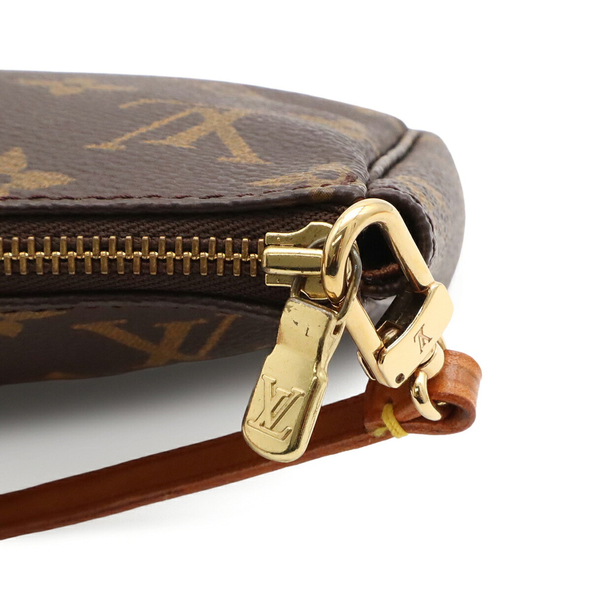 Louis Vuitton Brown Monogram Canvas Clutch Bag Pochette Pouch Shoulder Bag (Pre-Owned)