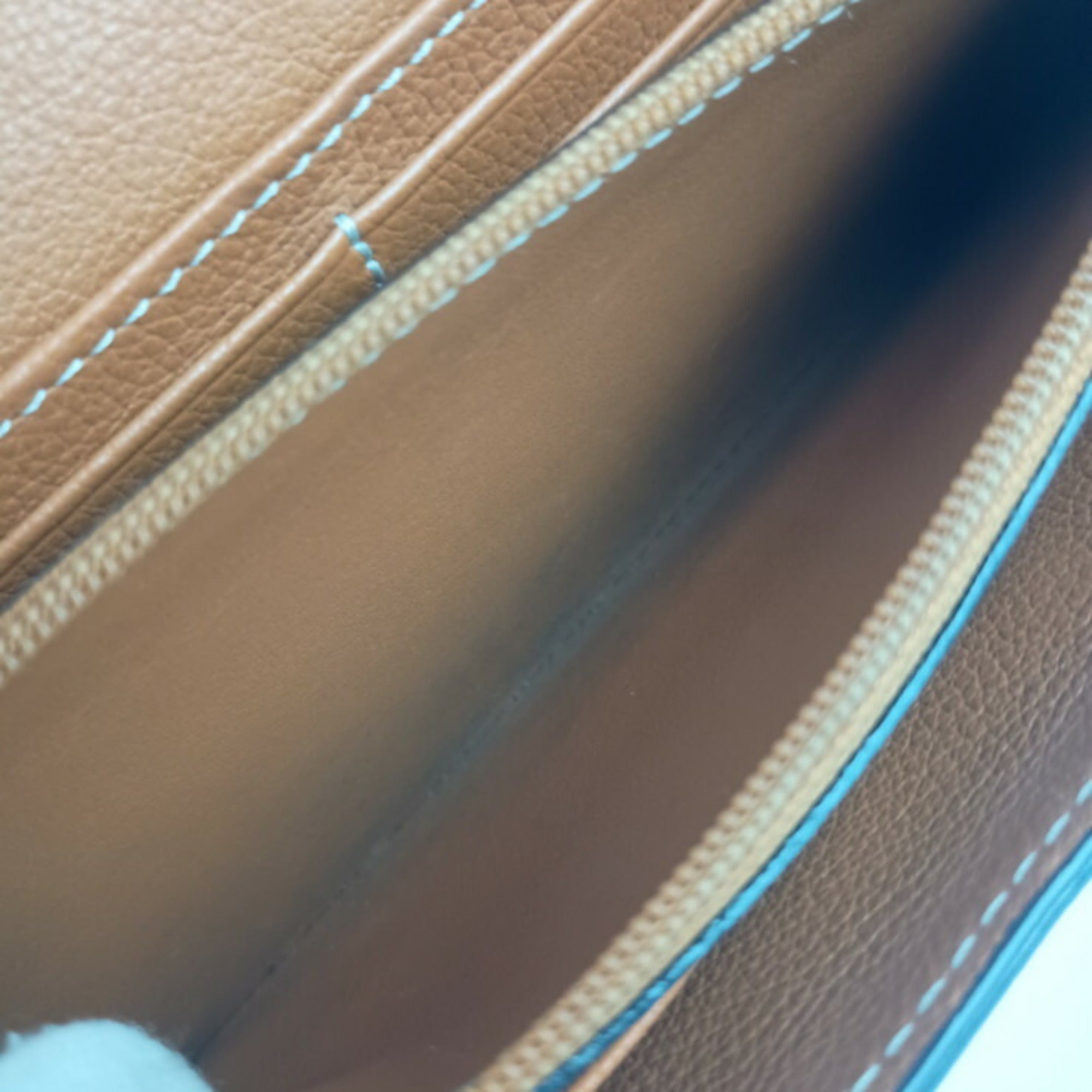 Cartier C De Cartier Brown Leather Long Wallet (Bi-Fold) (Pre-Owned)