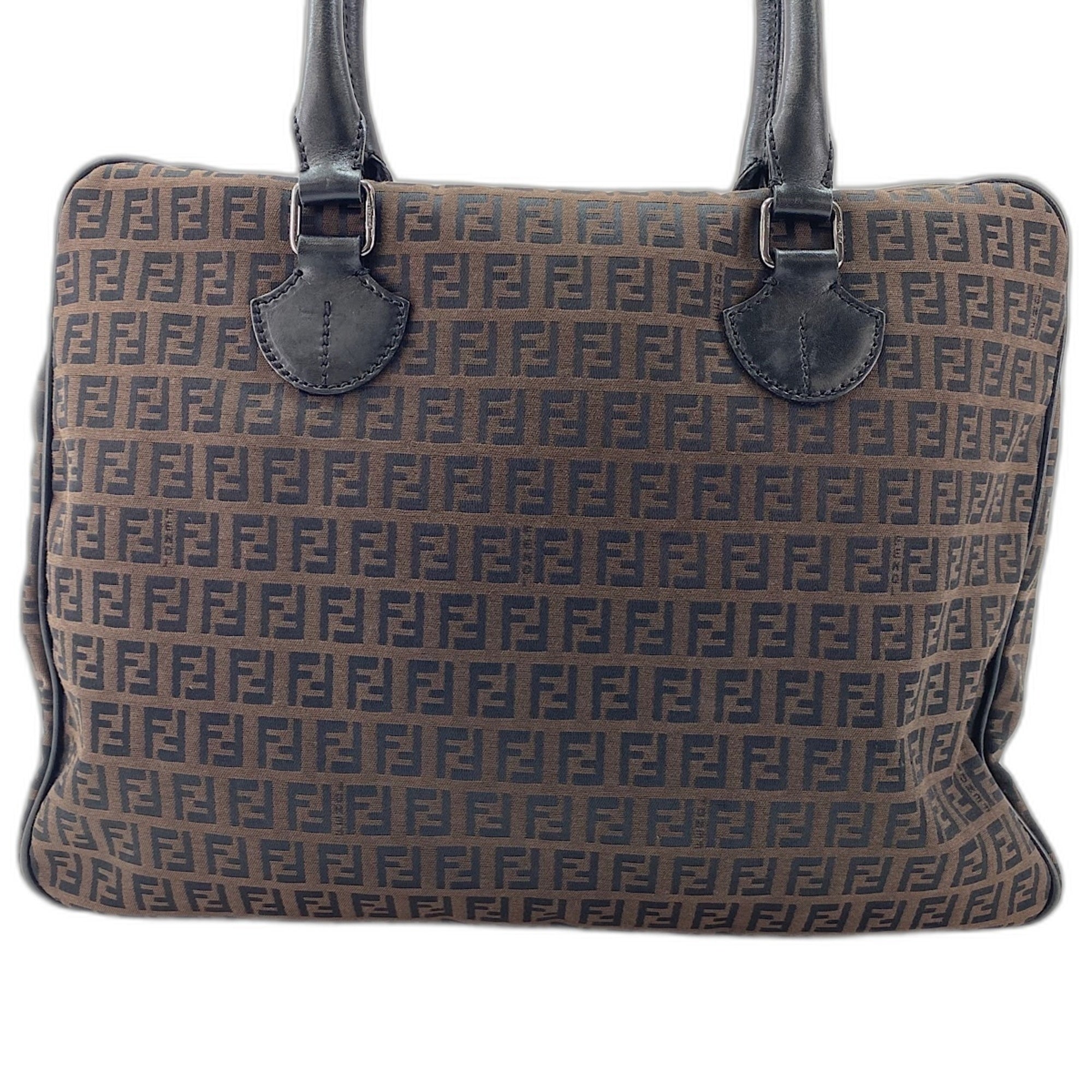 Fendi Brown Canvas Handbag (Pre-Owned)