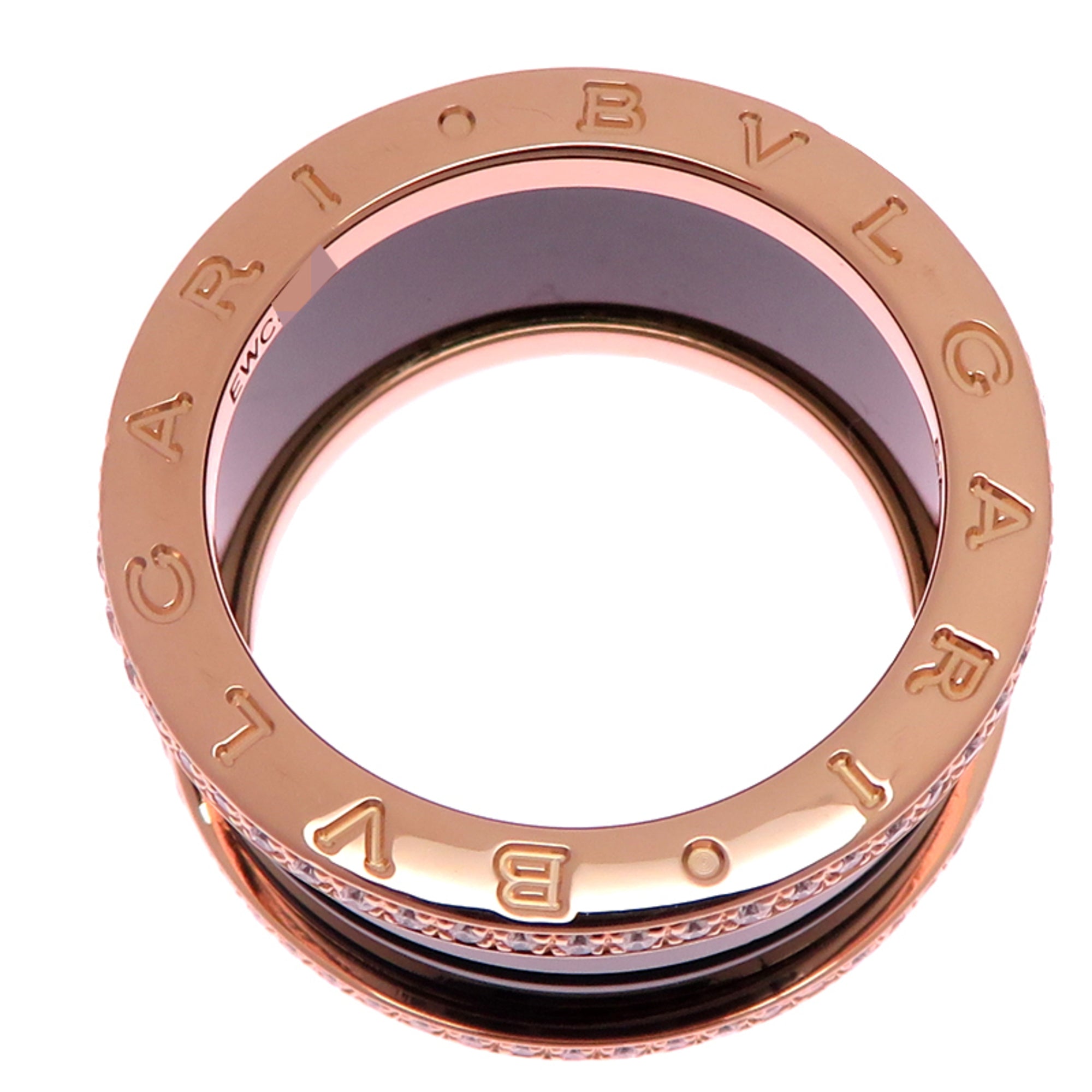 Bvlgari Pink Pink Gold (18K) Ceramic Band Ring (Pre-Owned)