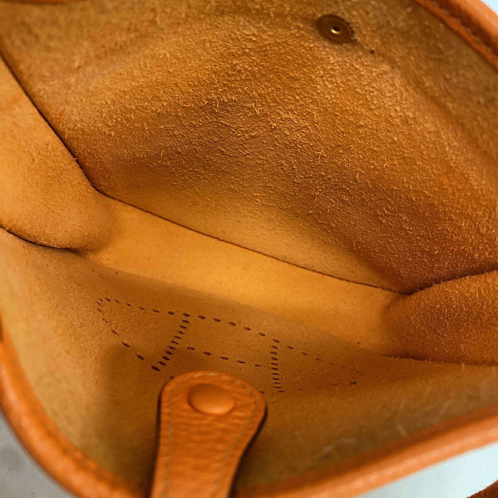 Hermes Orange Taurillon Clemence Leather Shoulder Bag (Pre-Owned)