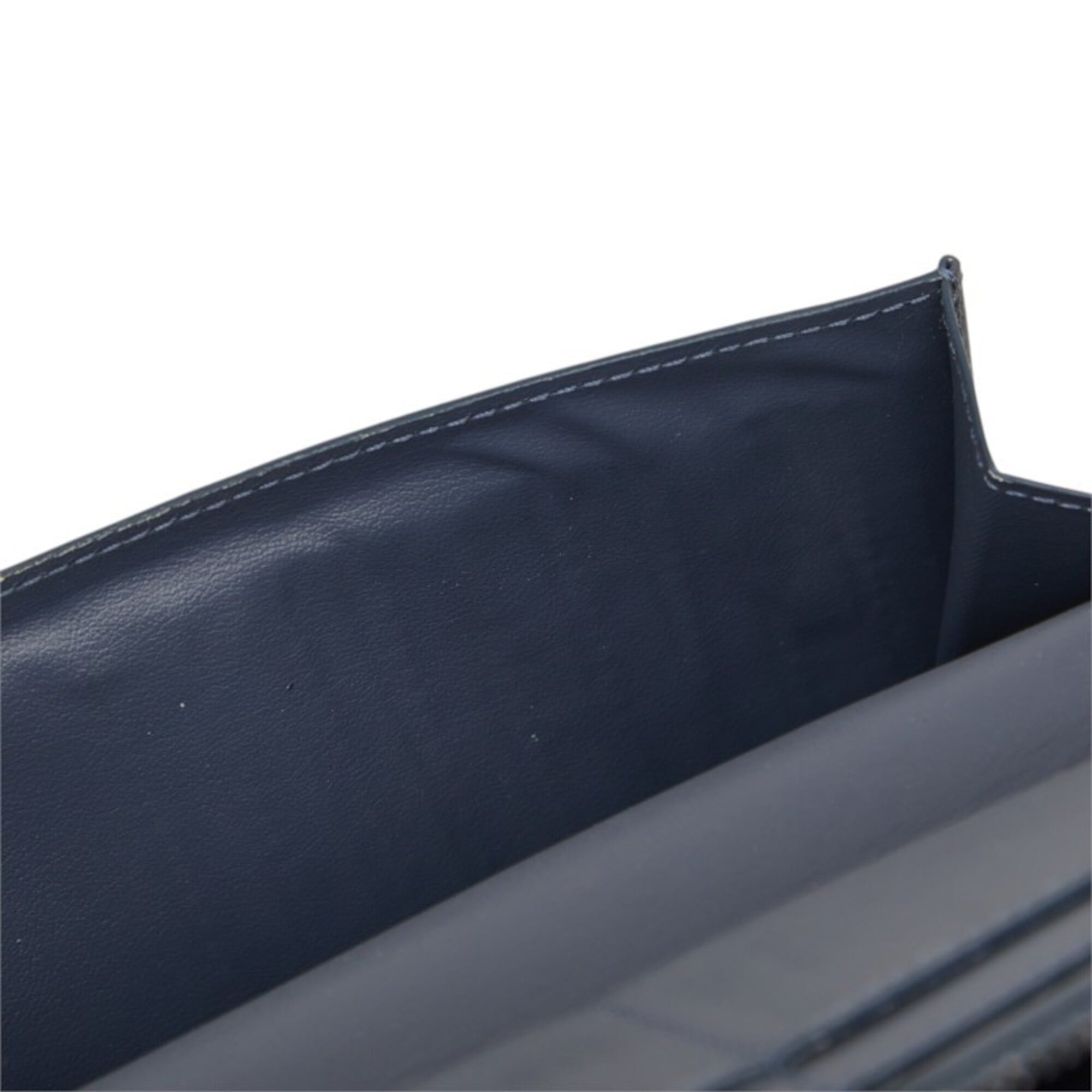 Louis Vuitton Navy Leather Long Wallet (Bi-Fold) (Pre-Owned)