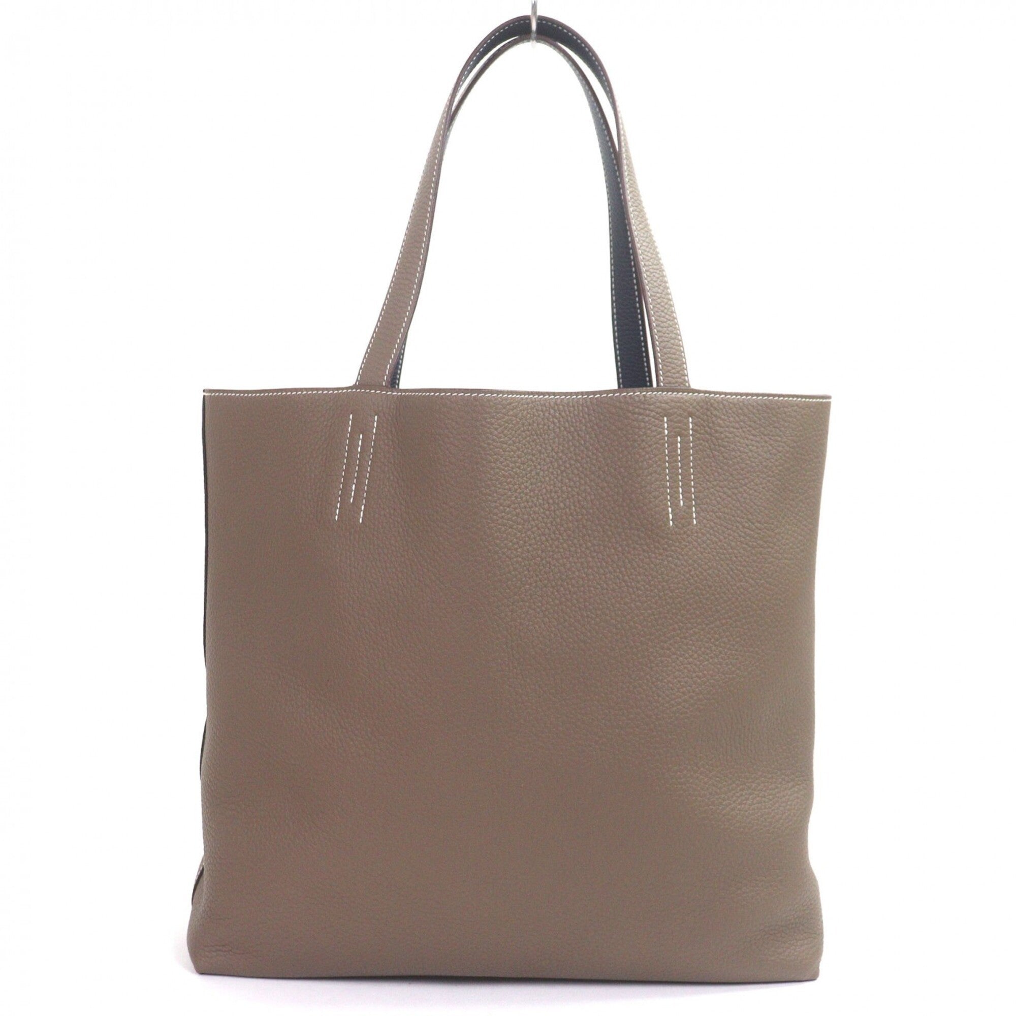 Hermes Blue Nuit Etoupe Gray Taurillon Clemence Leather (Pre-Owned)