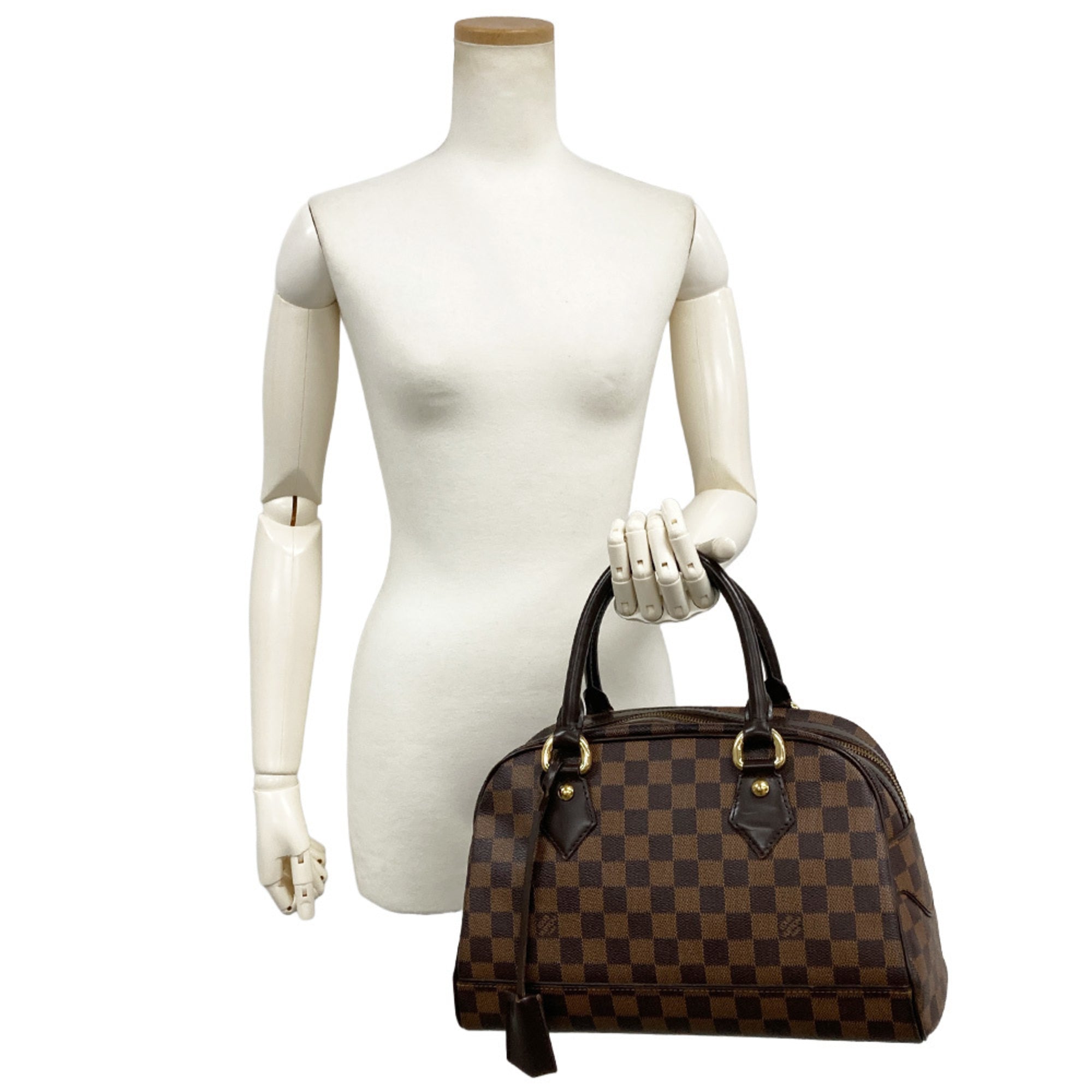Louis Vuitton Brown Damier Canvas Handbag (Pre-Owned)