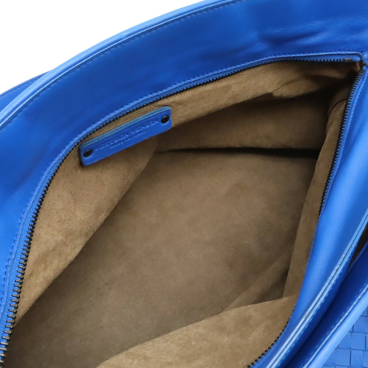 Bottega Veneta Blue Leather Shoulder Bag Tote Bag (Pre-Owned)