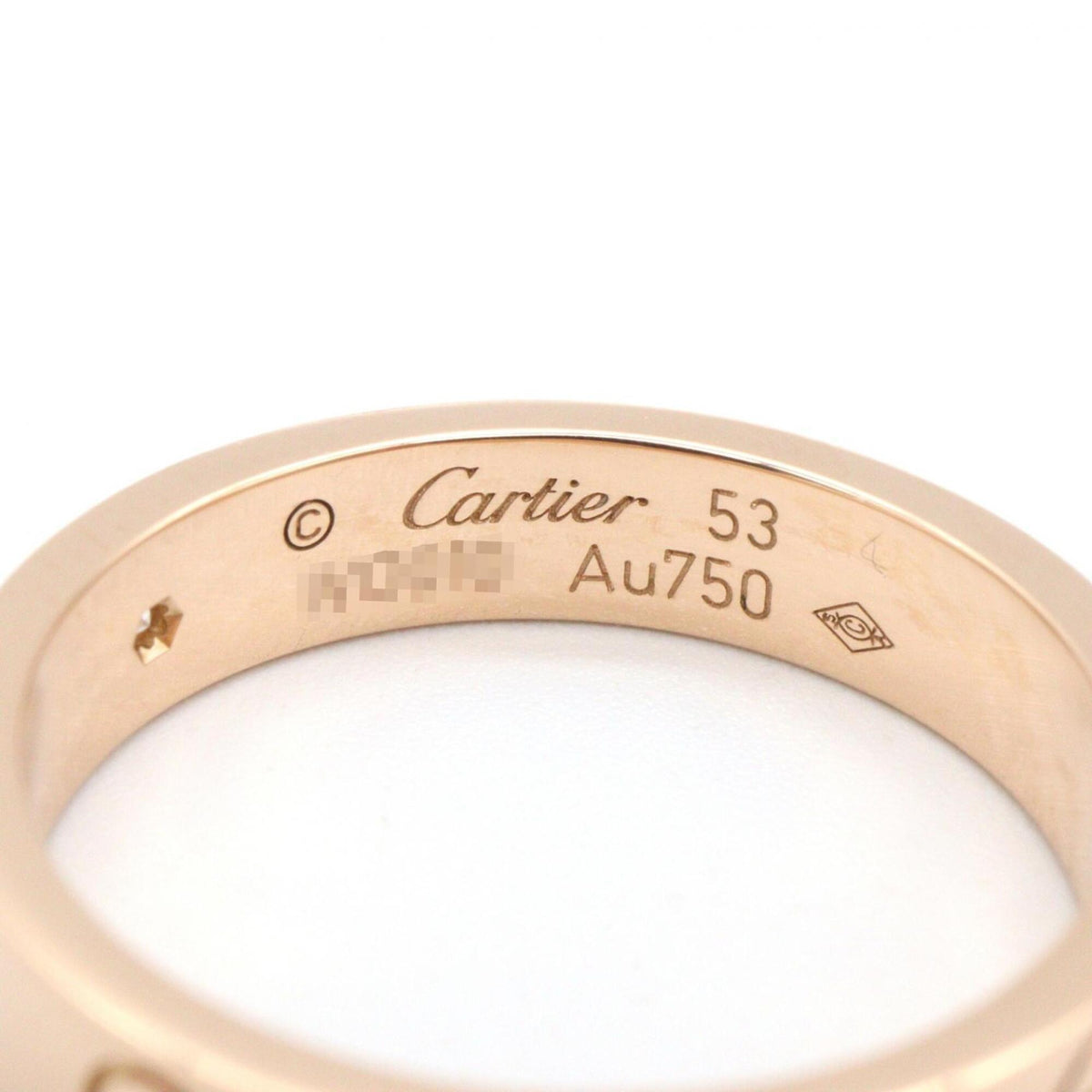 Cartier Gold Clear Pink Gold (18K) Band Ring (Pre-Owned)