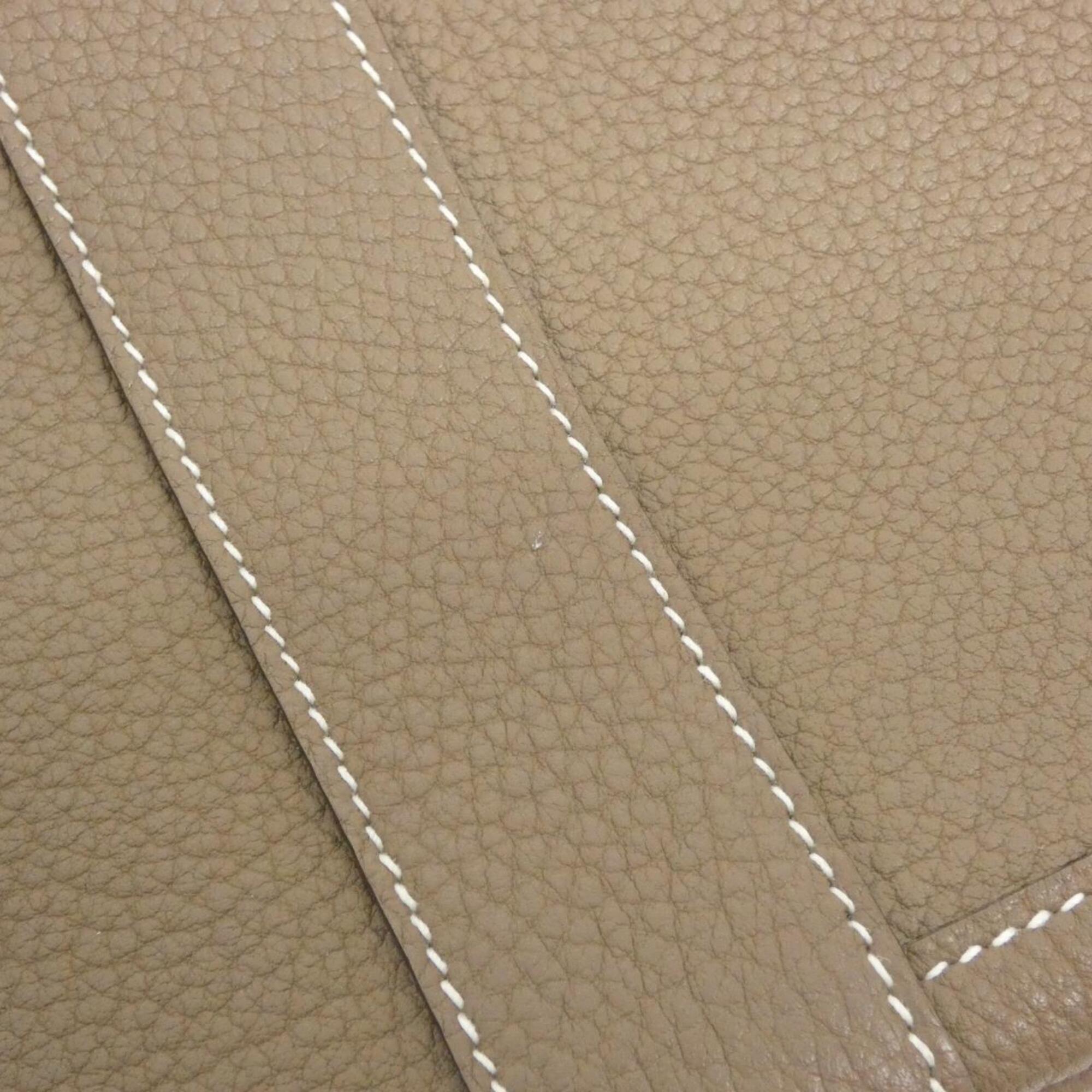 Hermes Etoupe Gray Negonda Leather Handbag (Pre-Owned)