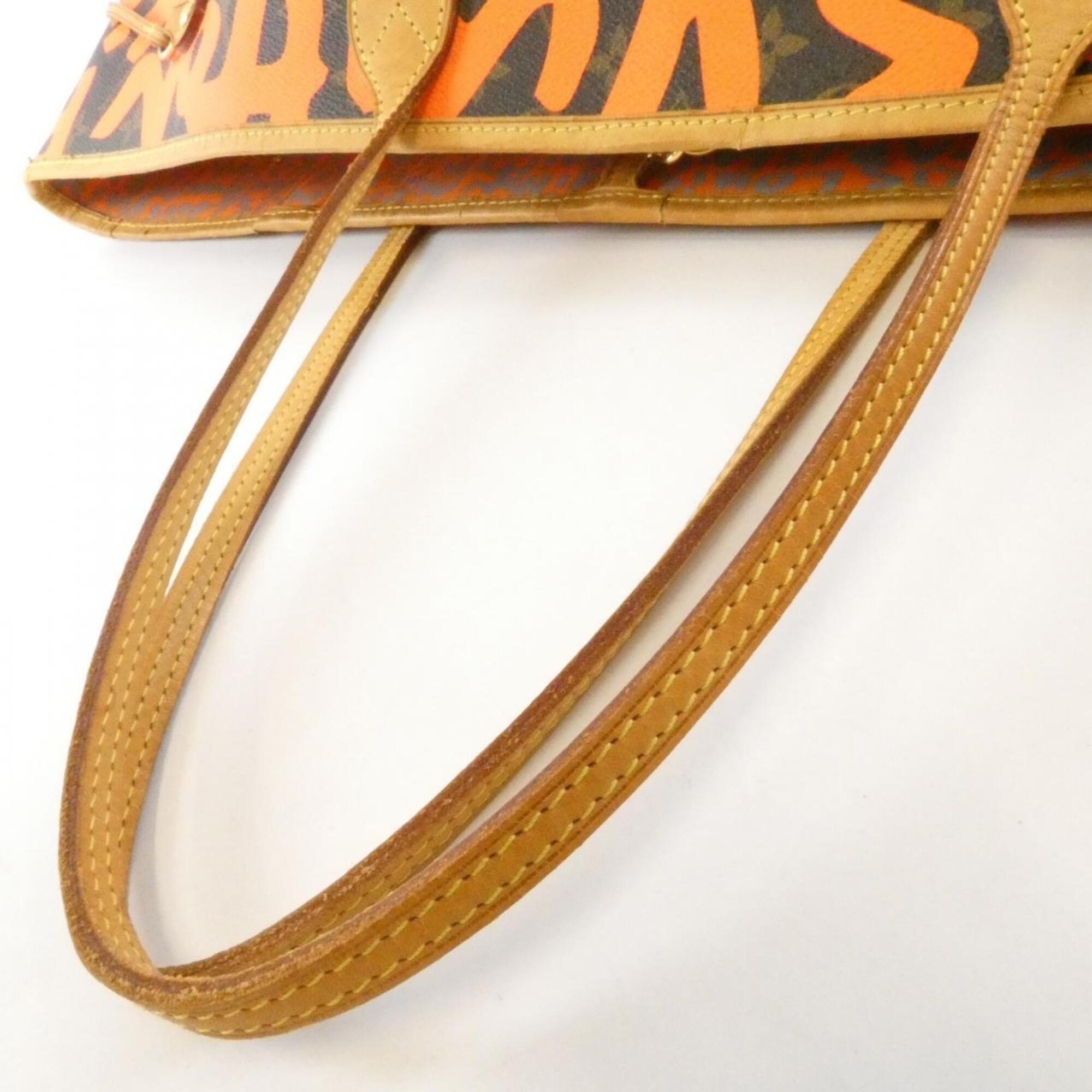 Louis Vuitton Marron Orange Coated Canvas Handbag (Pre-Owned)