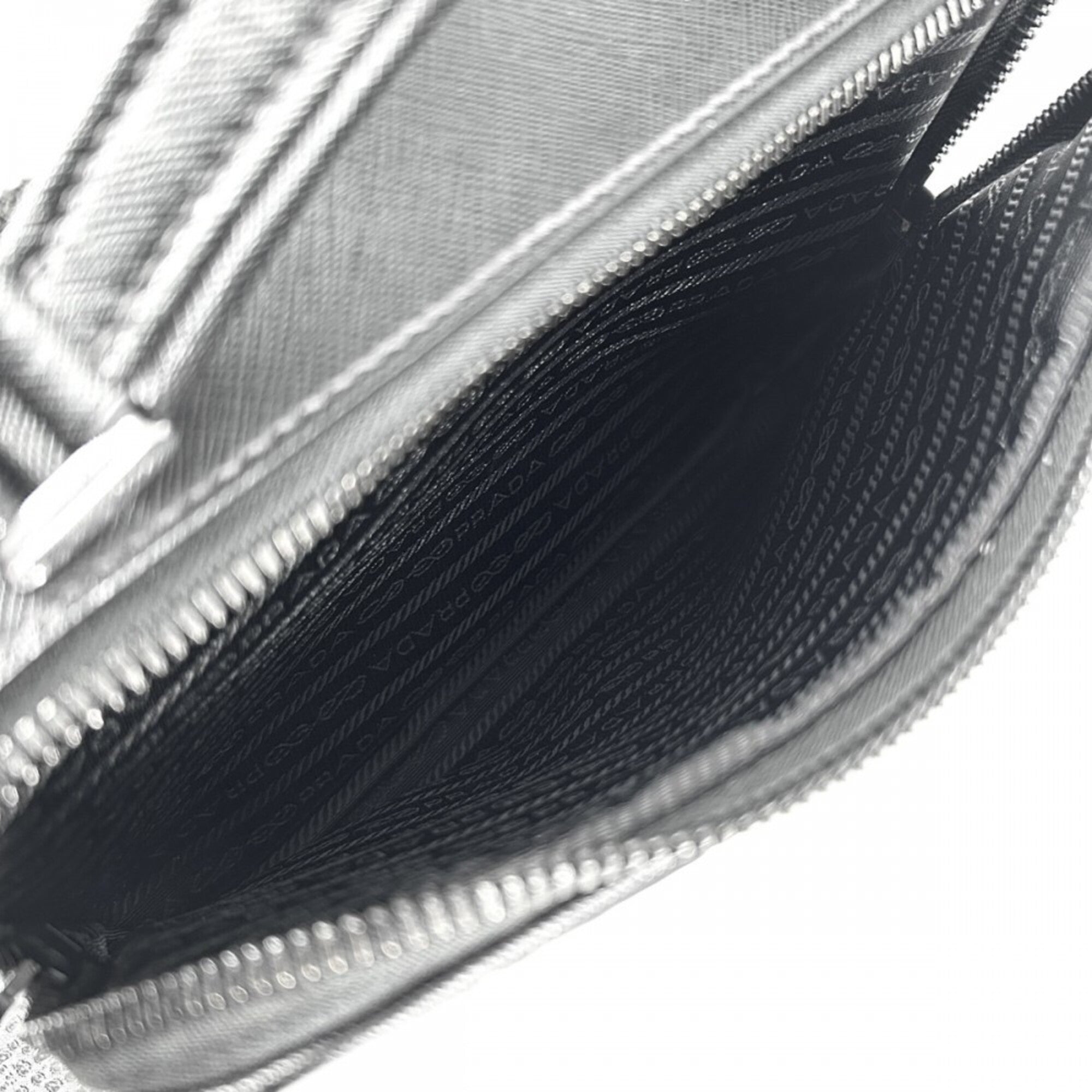 Prada Black Nylon Leather Handbag Shoulder Bag (Pre-Owned)