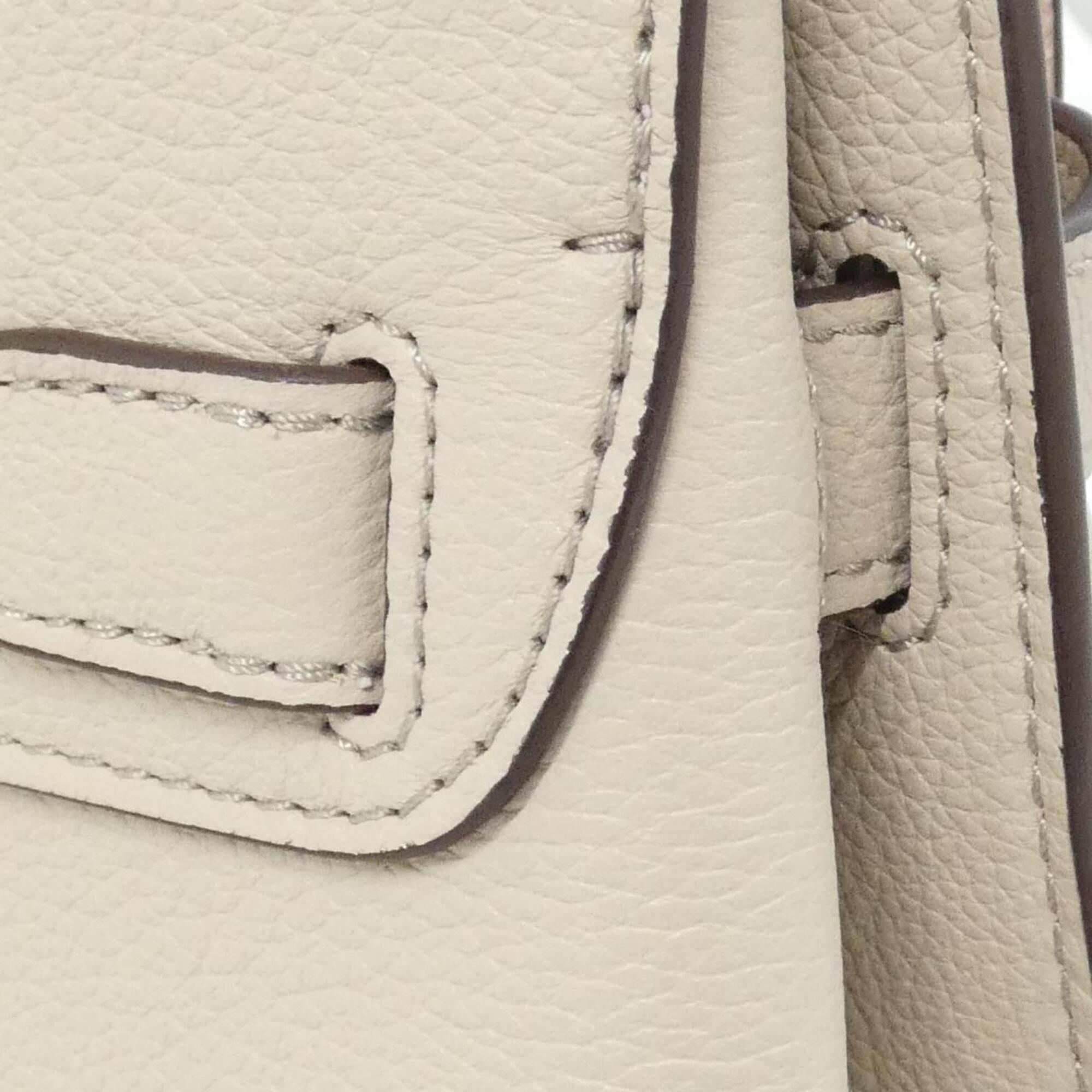 Louis Vuitton Gray Beige Leather Handbag (Pre-Owned)