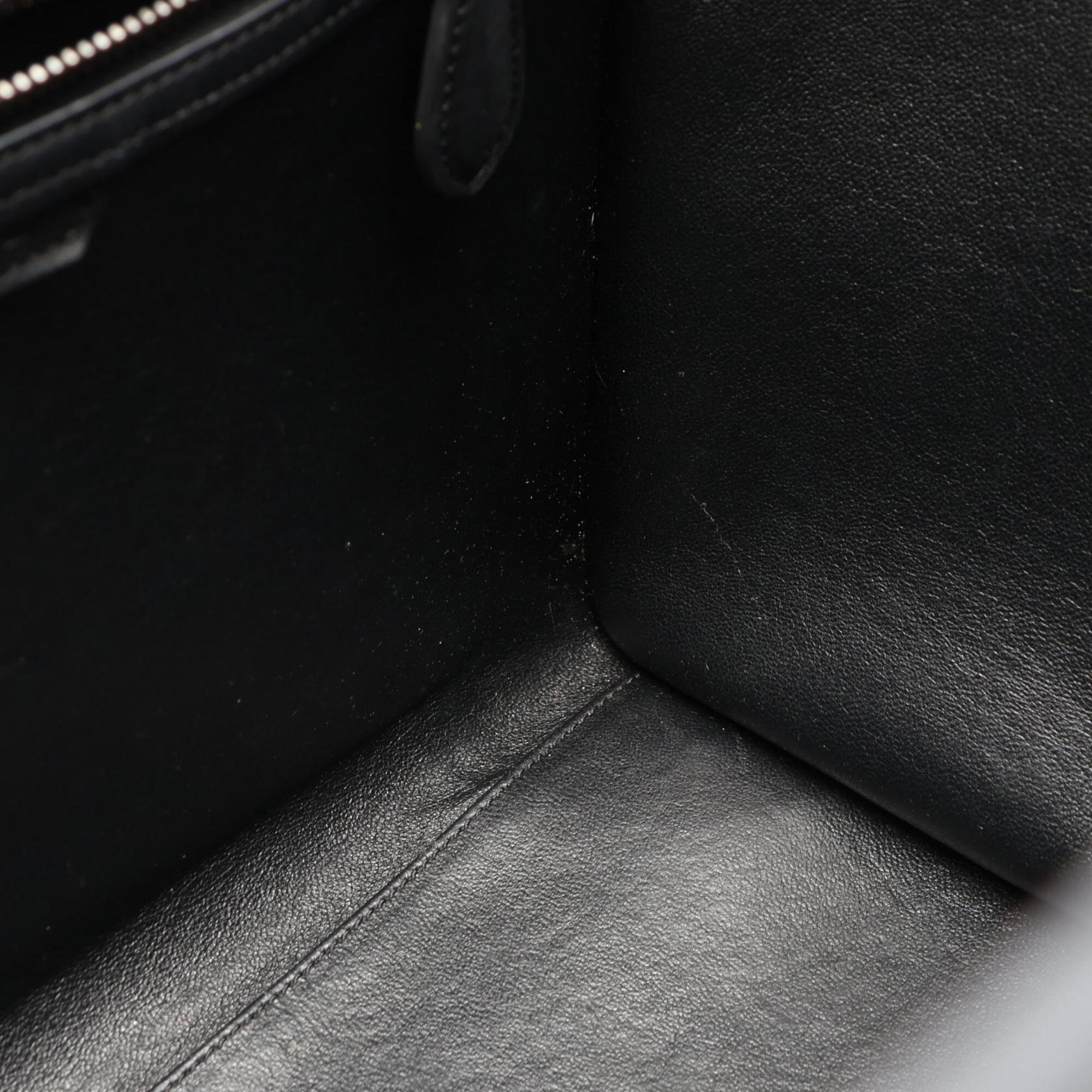Celine Black Blue Brown Leather Handbag (Pre-Owned)