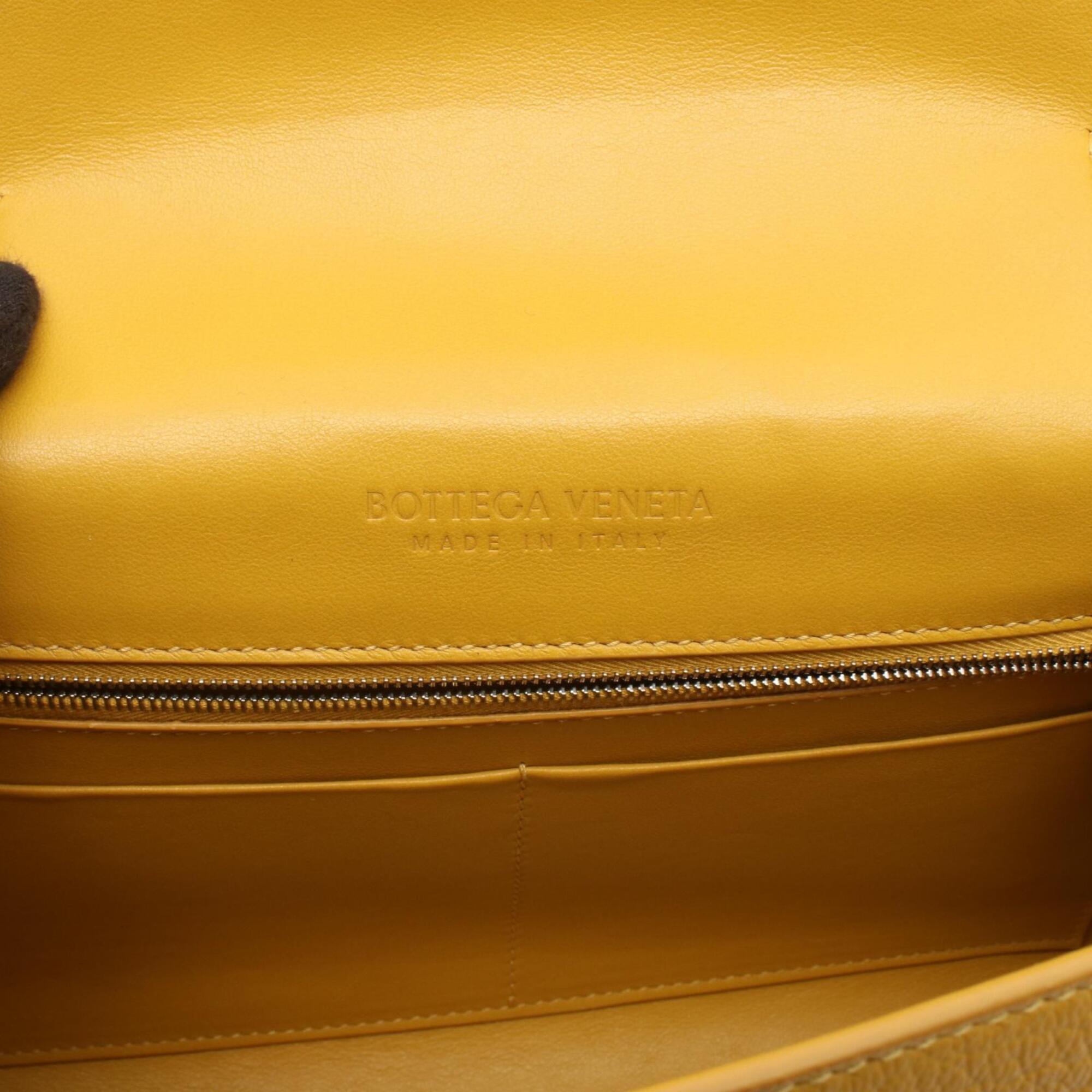 Bottega Veneta Yellow Leather Handbag Shoulder Bag (Pre-Owned)