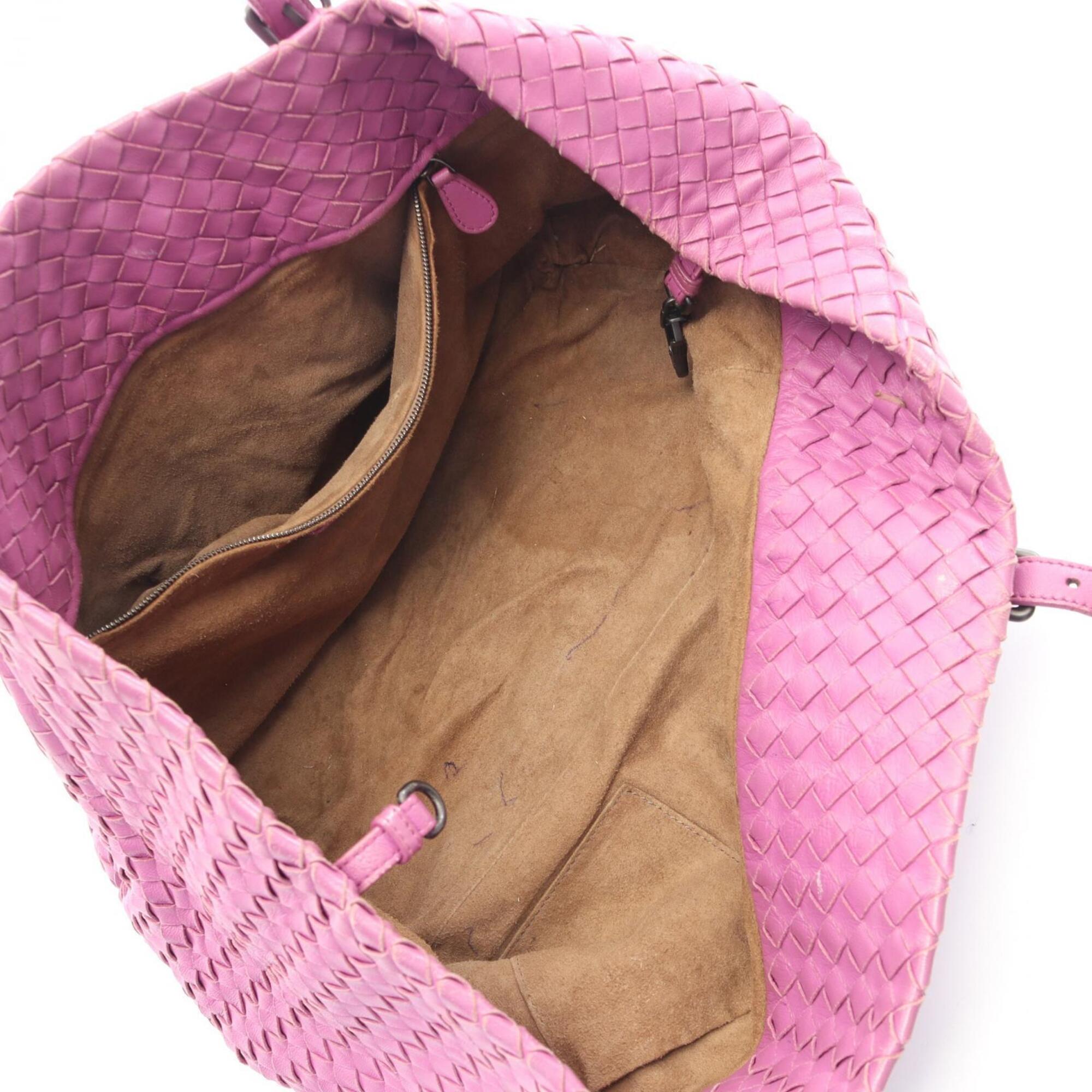 Bottega Veneta Purple Intrecciato Handbag Tote Bag (Pre-Owned)