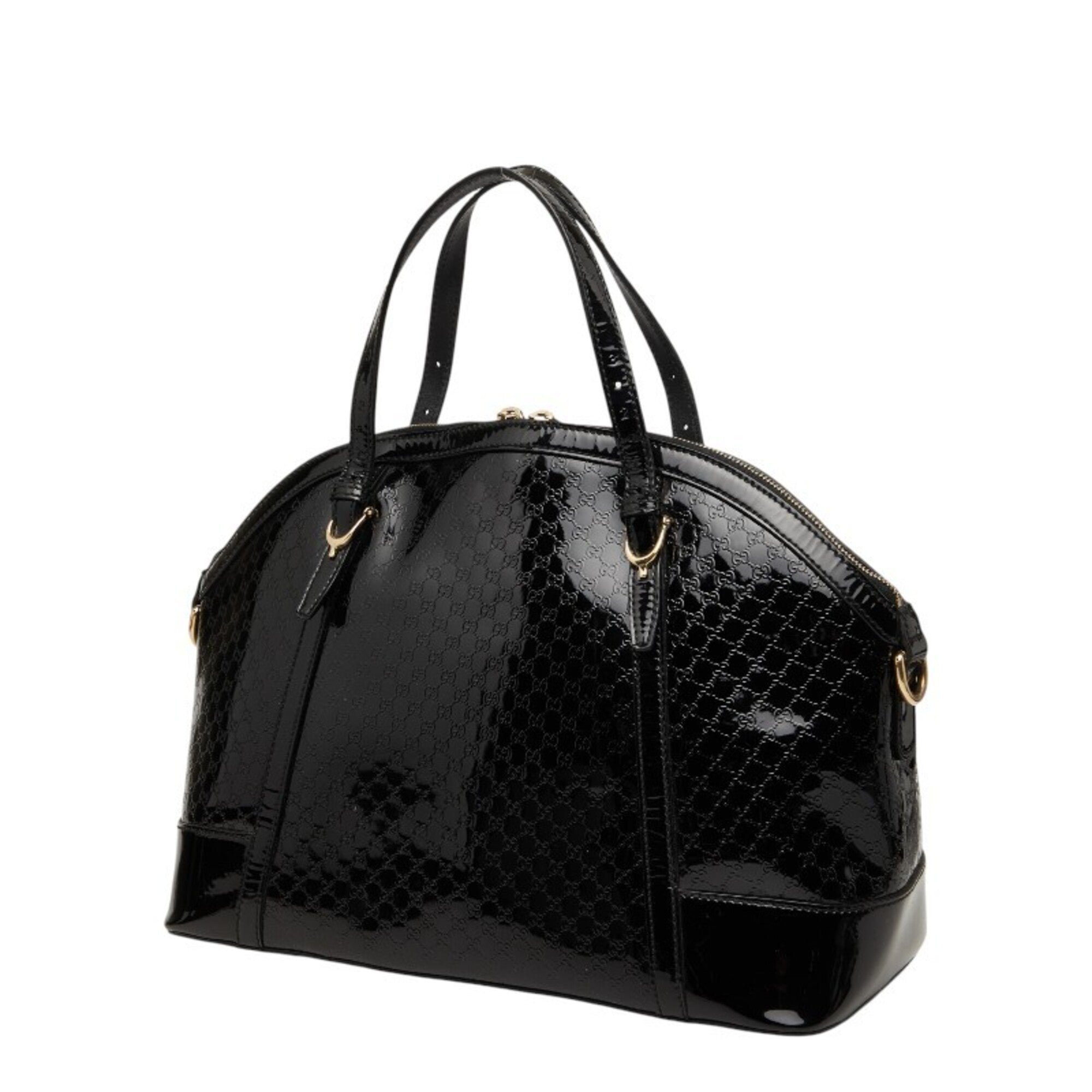 Gucci Black Leather Handbag Shoulder Bag (Pre-Owned)