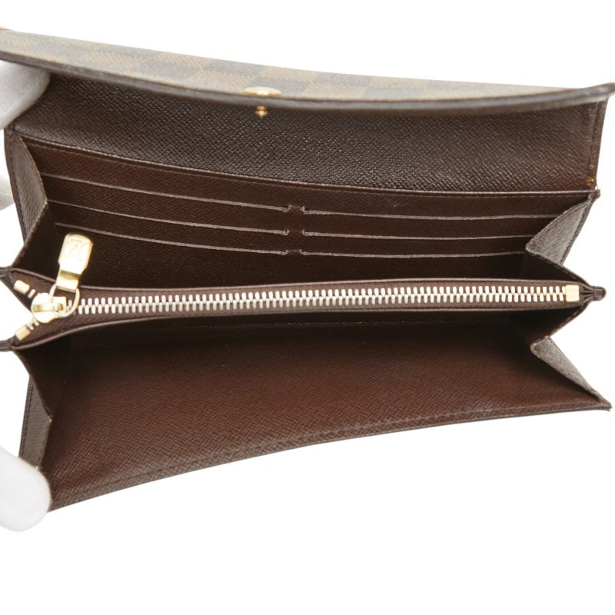 Louis Vuitton Brown Pvc Leather Long Wallet (Bi-Fold) (Pre-Owned)