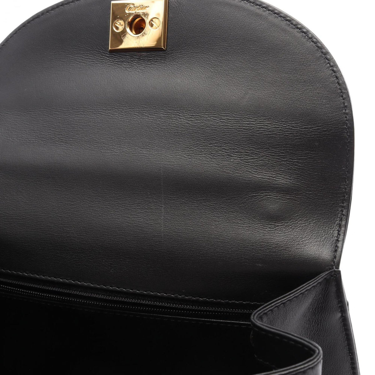 Cartier Black Leather Handbag (Pre-Owned)