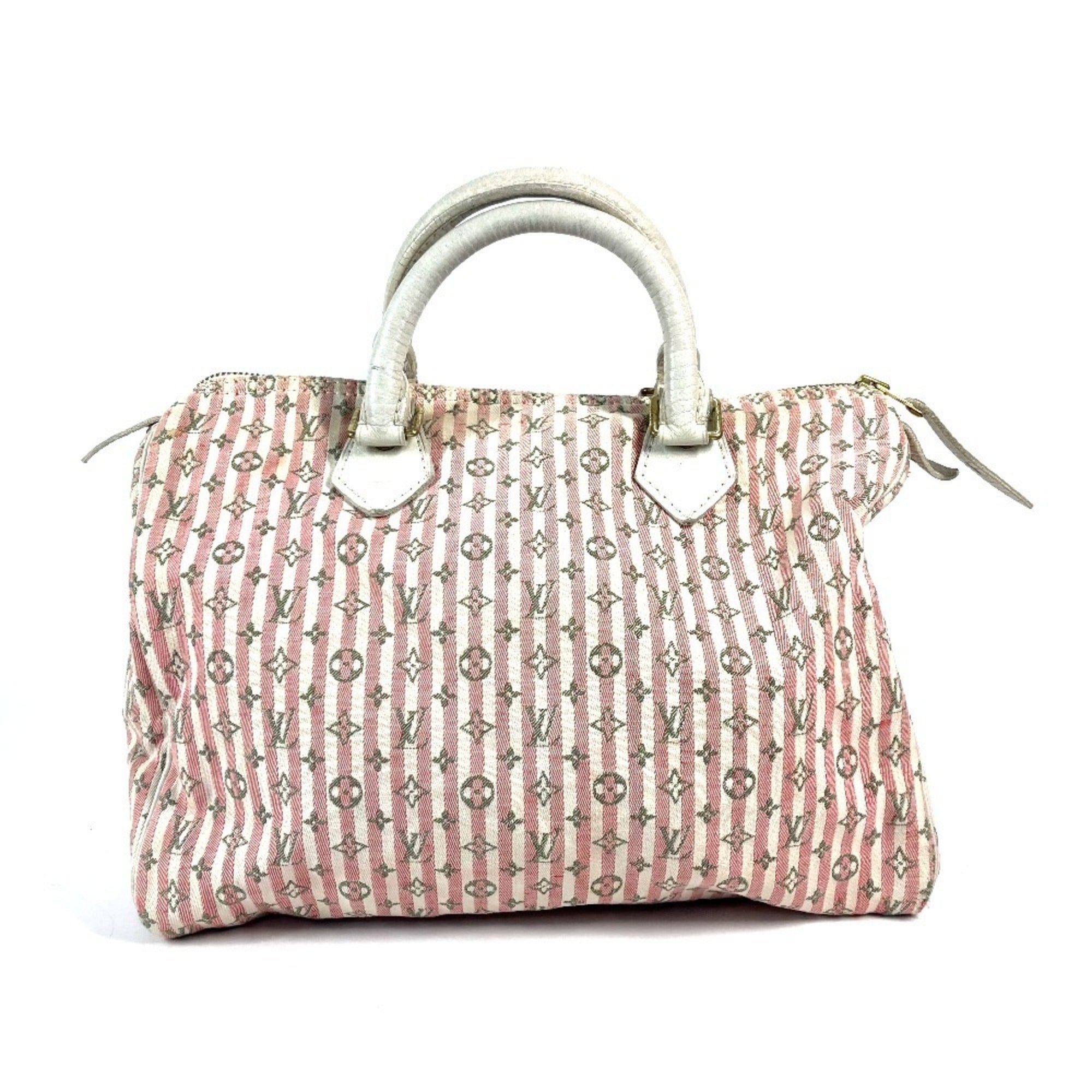 Louis Vuitton Monogram Mini Lin Pink Monogram Mini Lin Boston Bag Handbag (Pre-Owned)